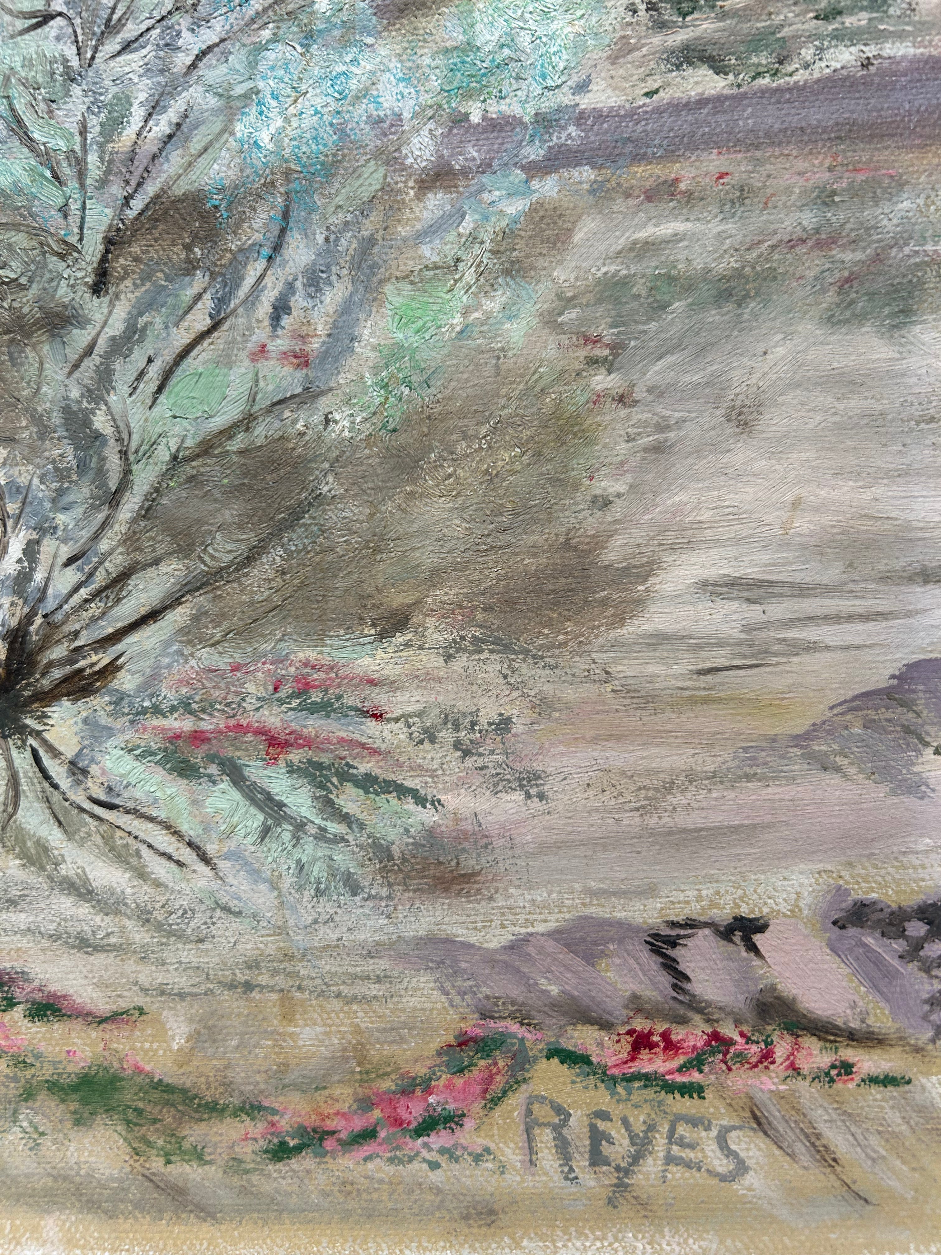 Vintage landscape oil