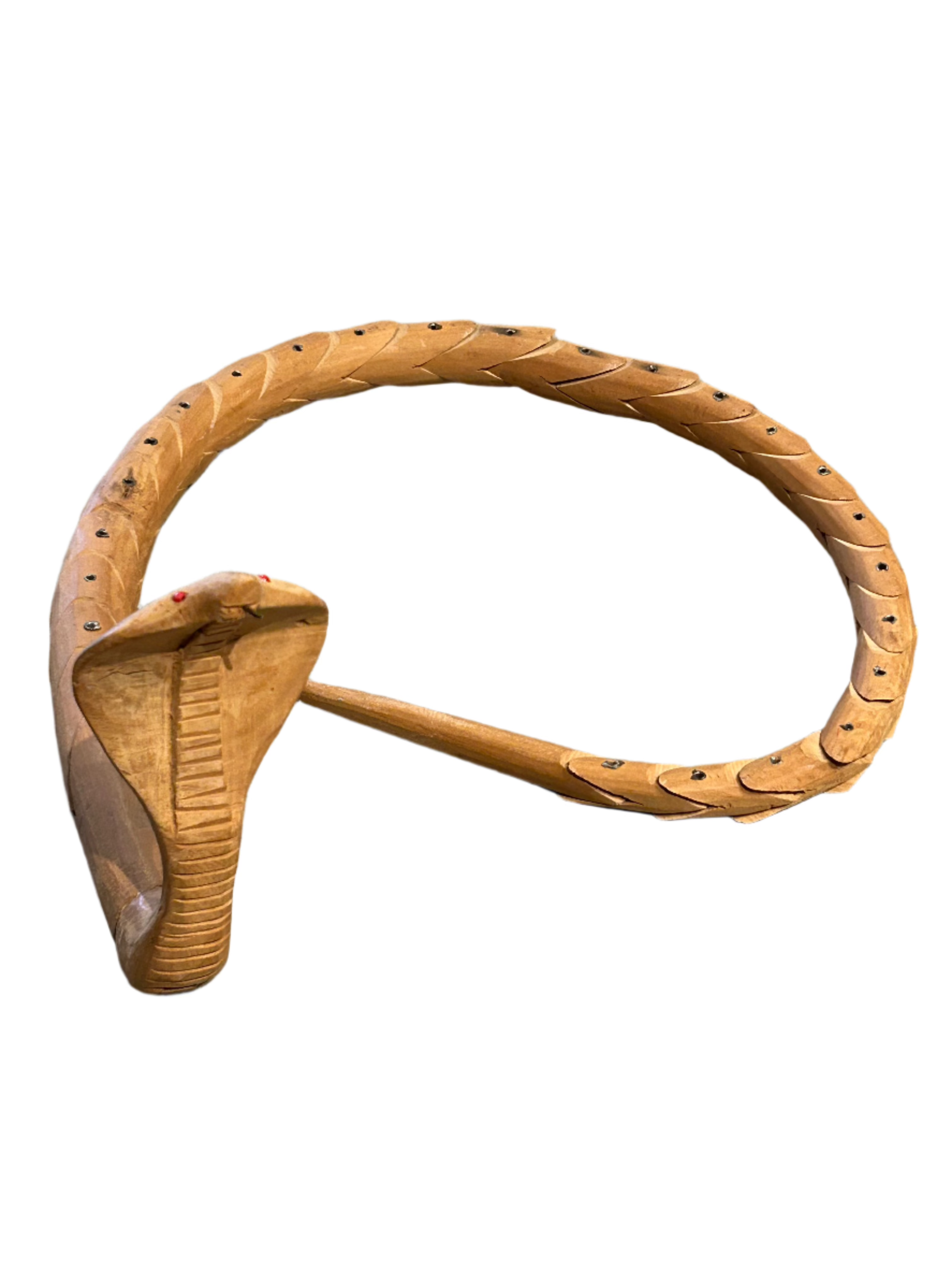 Vintage extendable wood snake