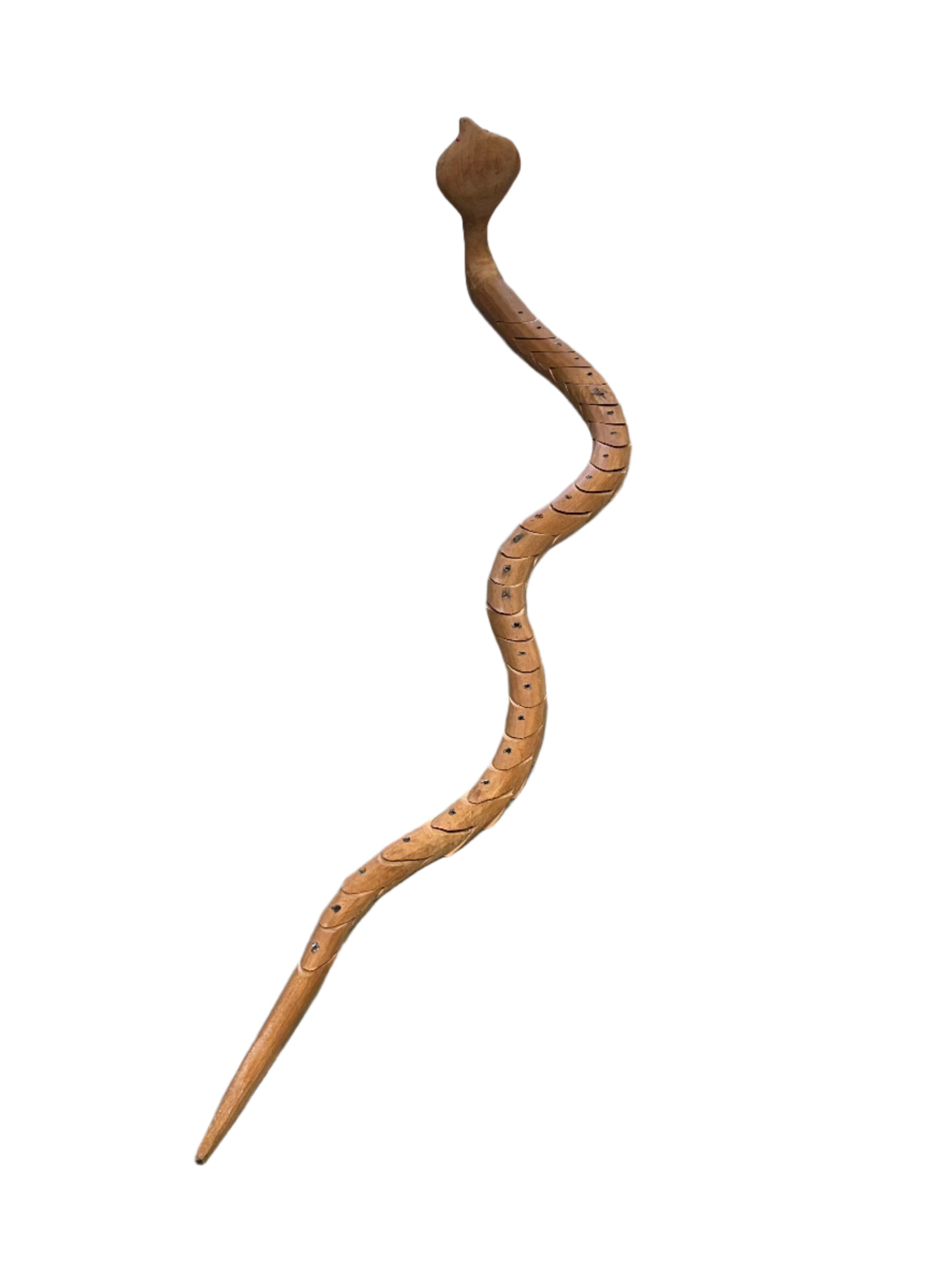 Vintage extendable wood snake