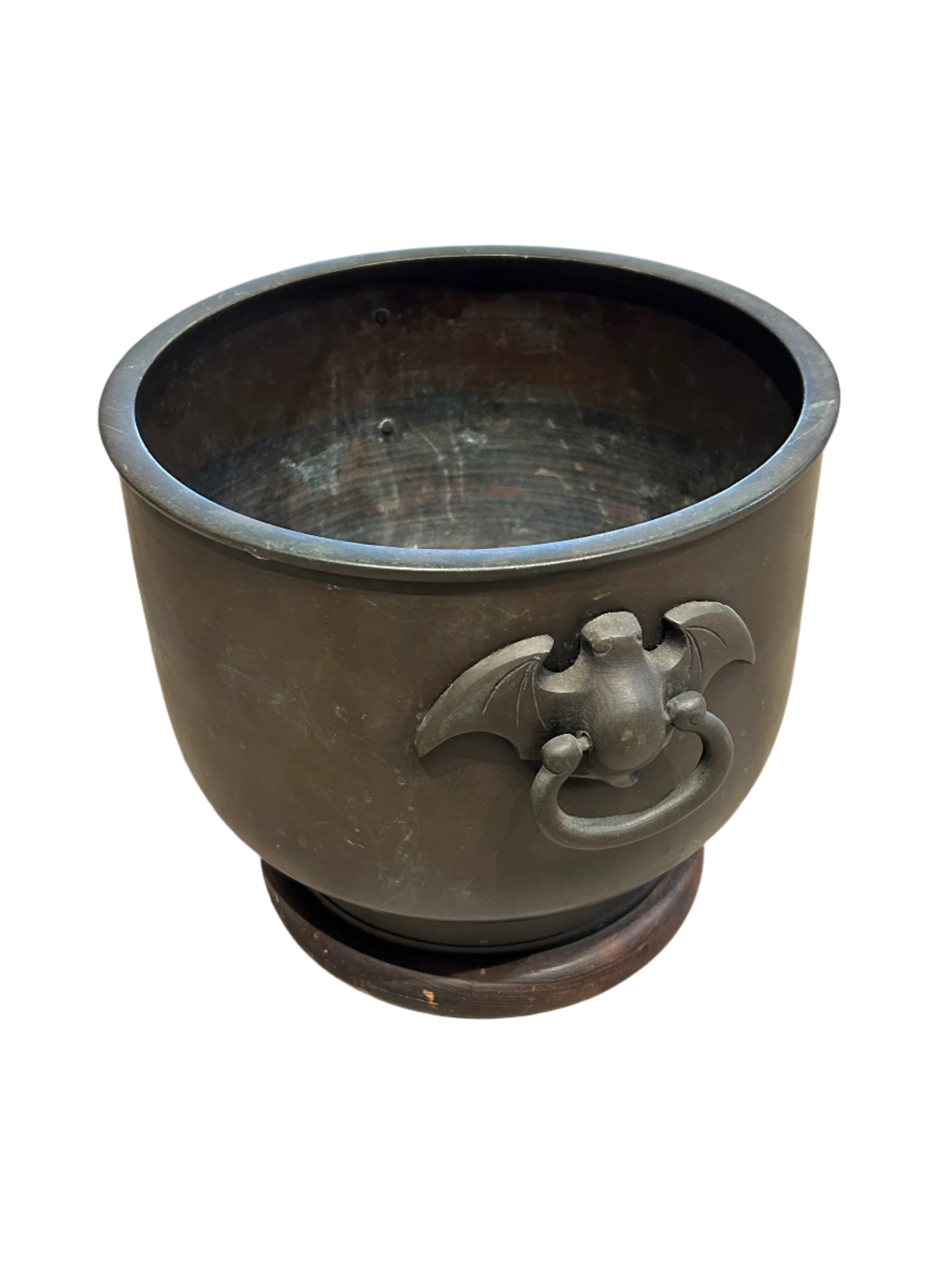 Vintage metal planter with handles