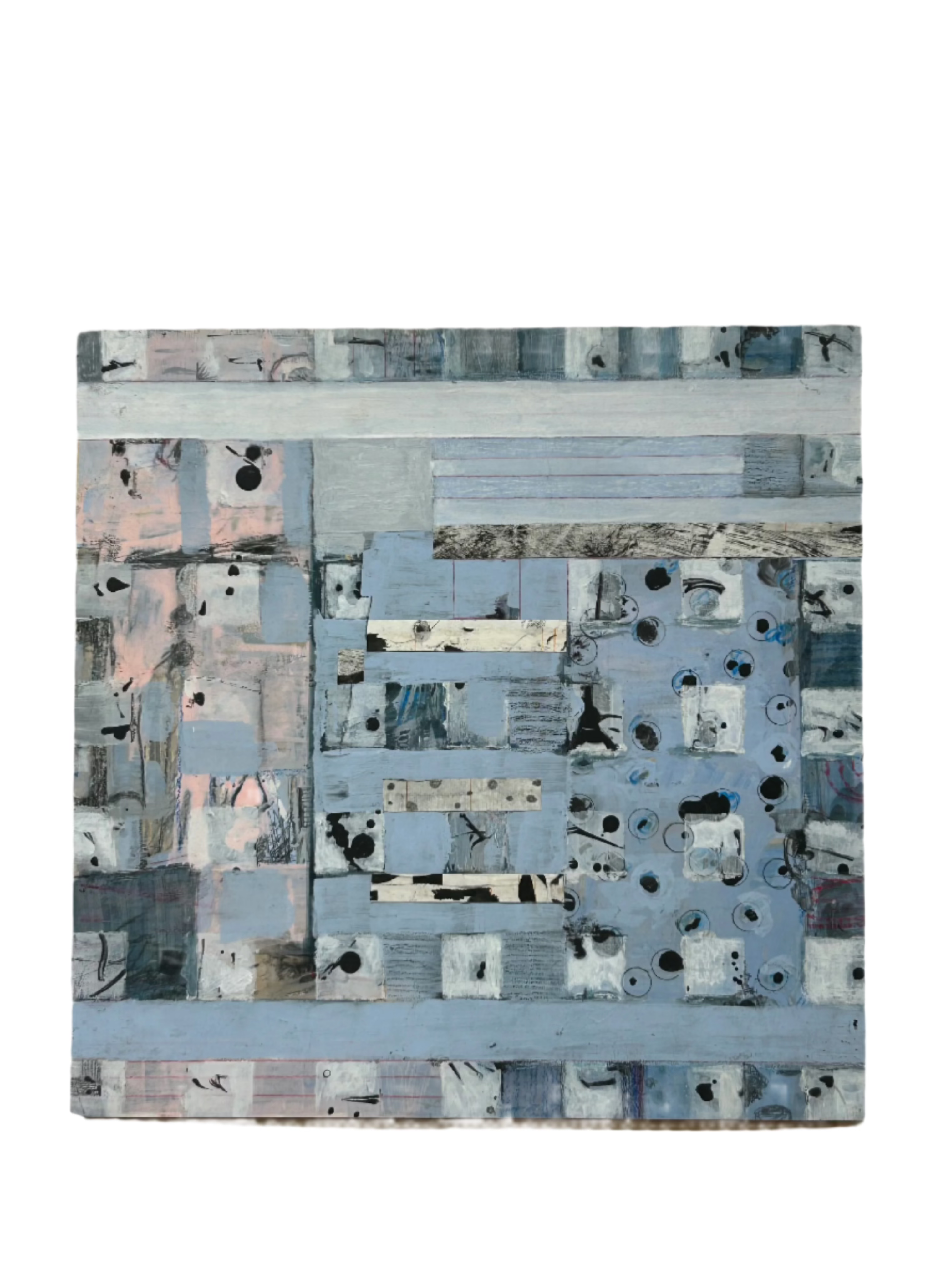 Blue geometric art by Kunimi Terada