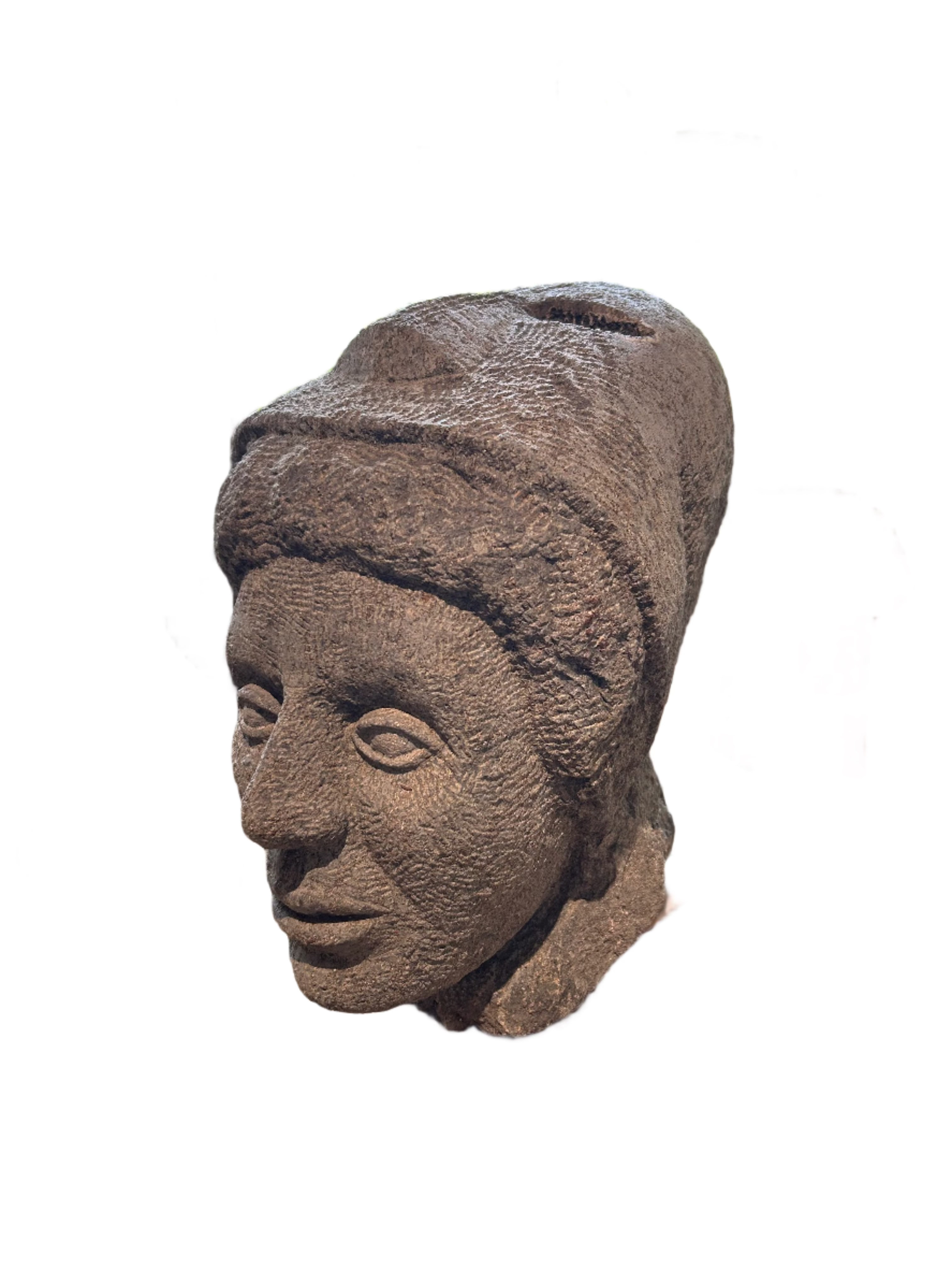 Stone bust sculpture