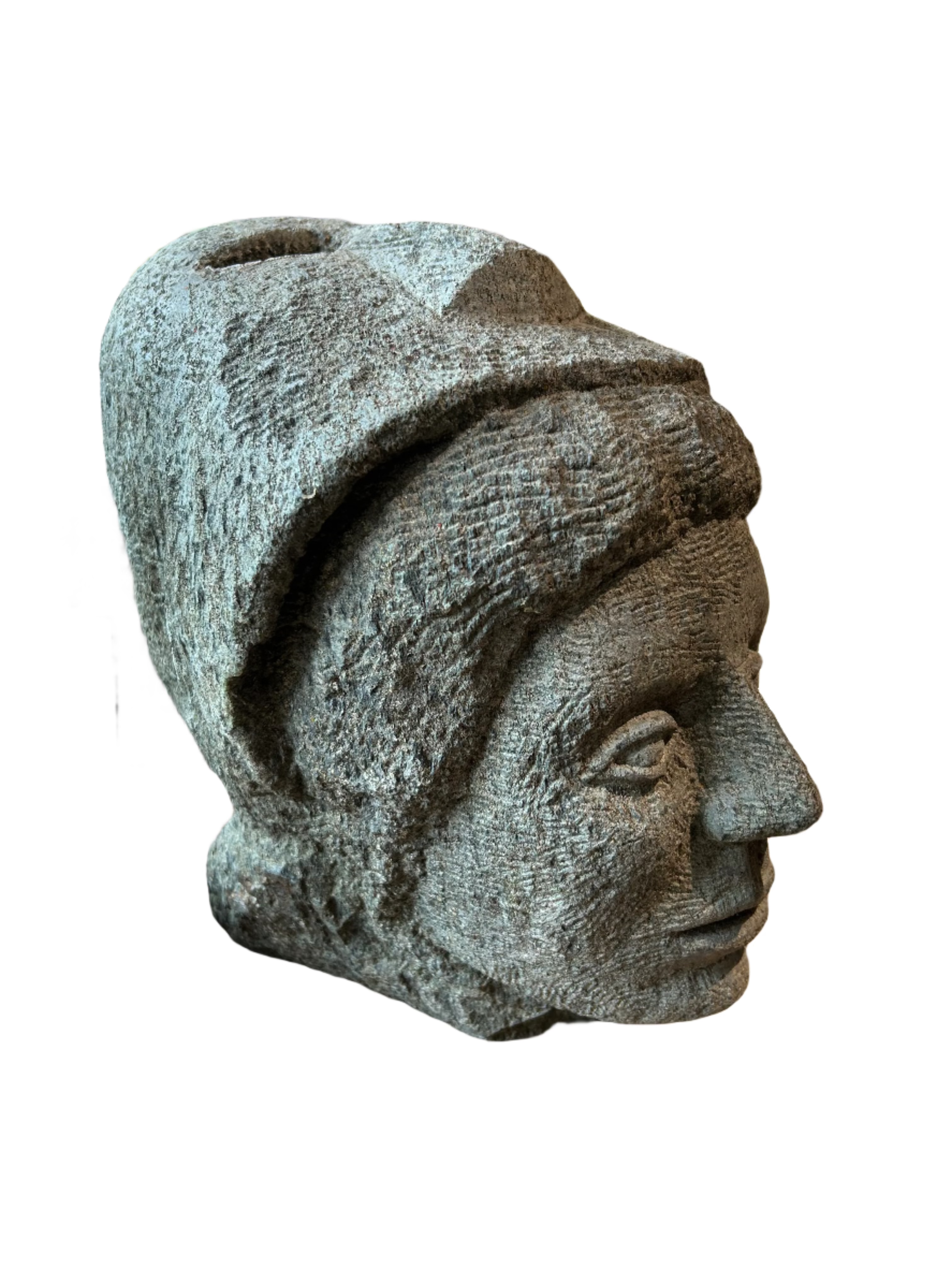 Stone bust sculpture