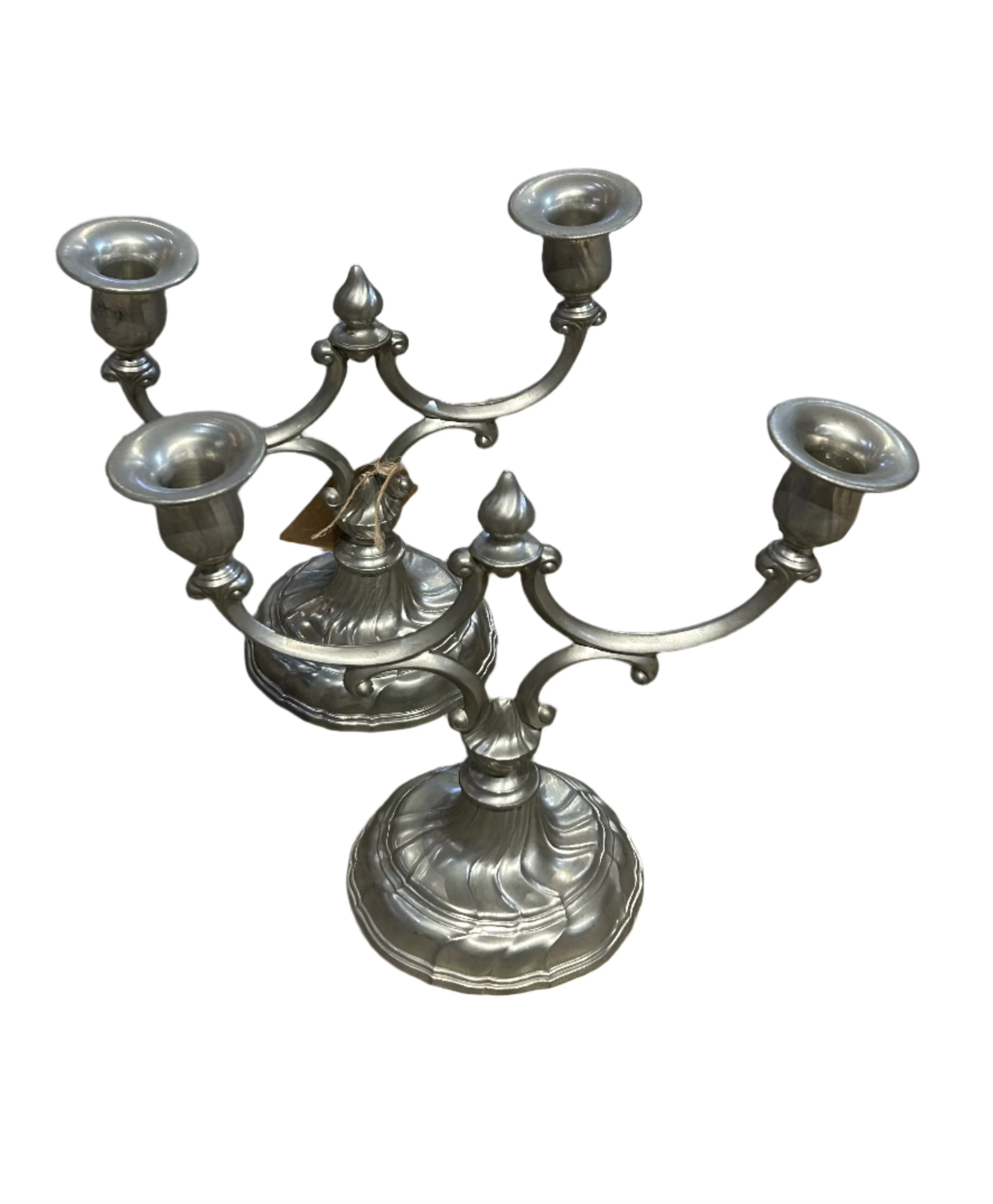 Pair of silver candle sticks