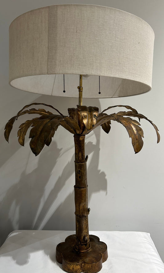 Gilt Palm tree lamp