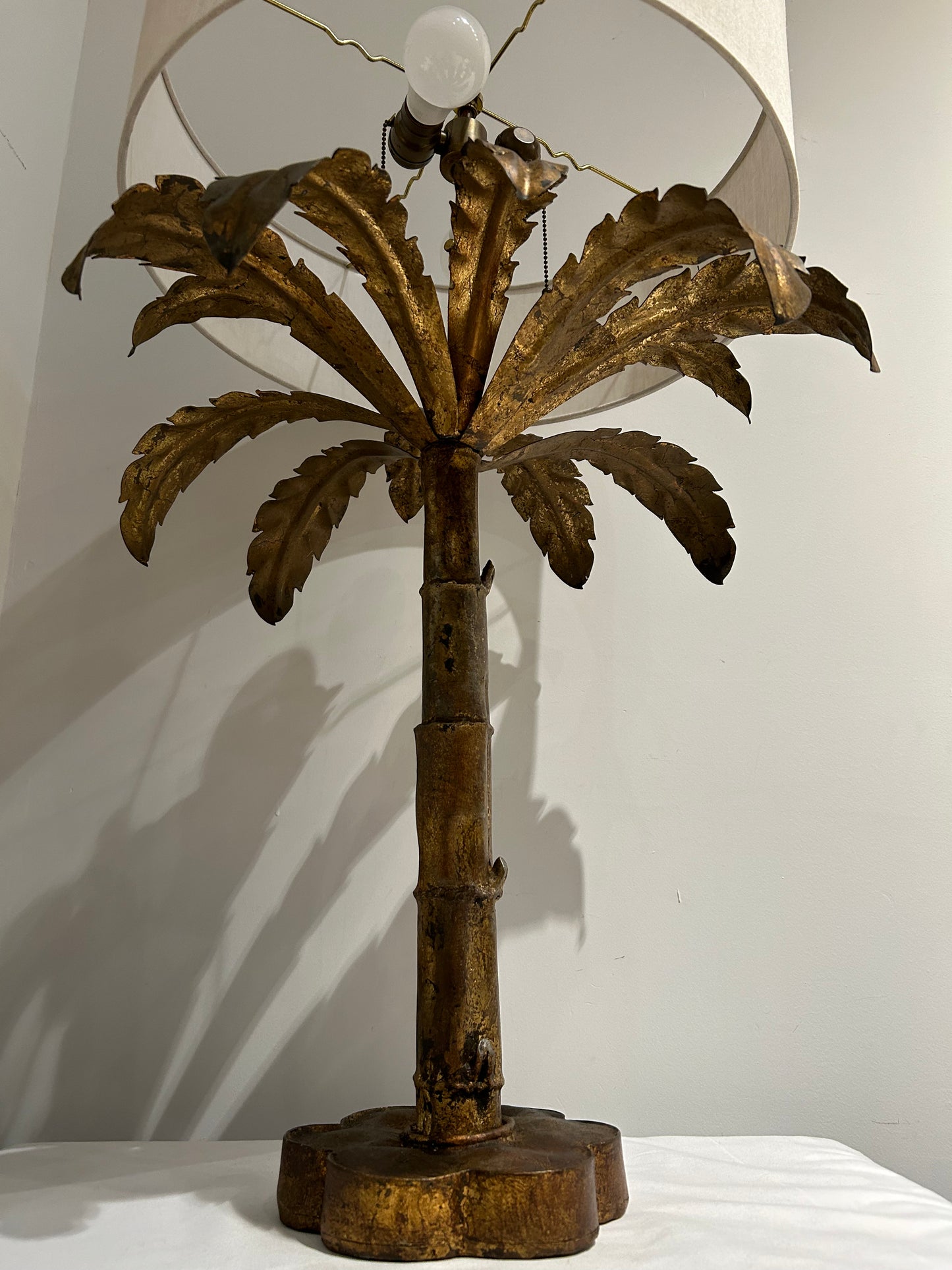 Gilt Palm tree lamp