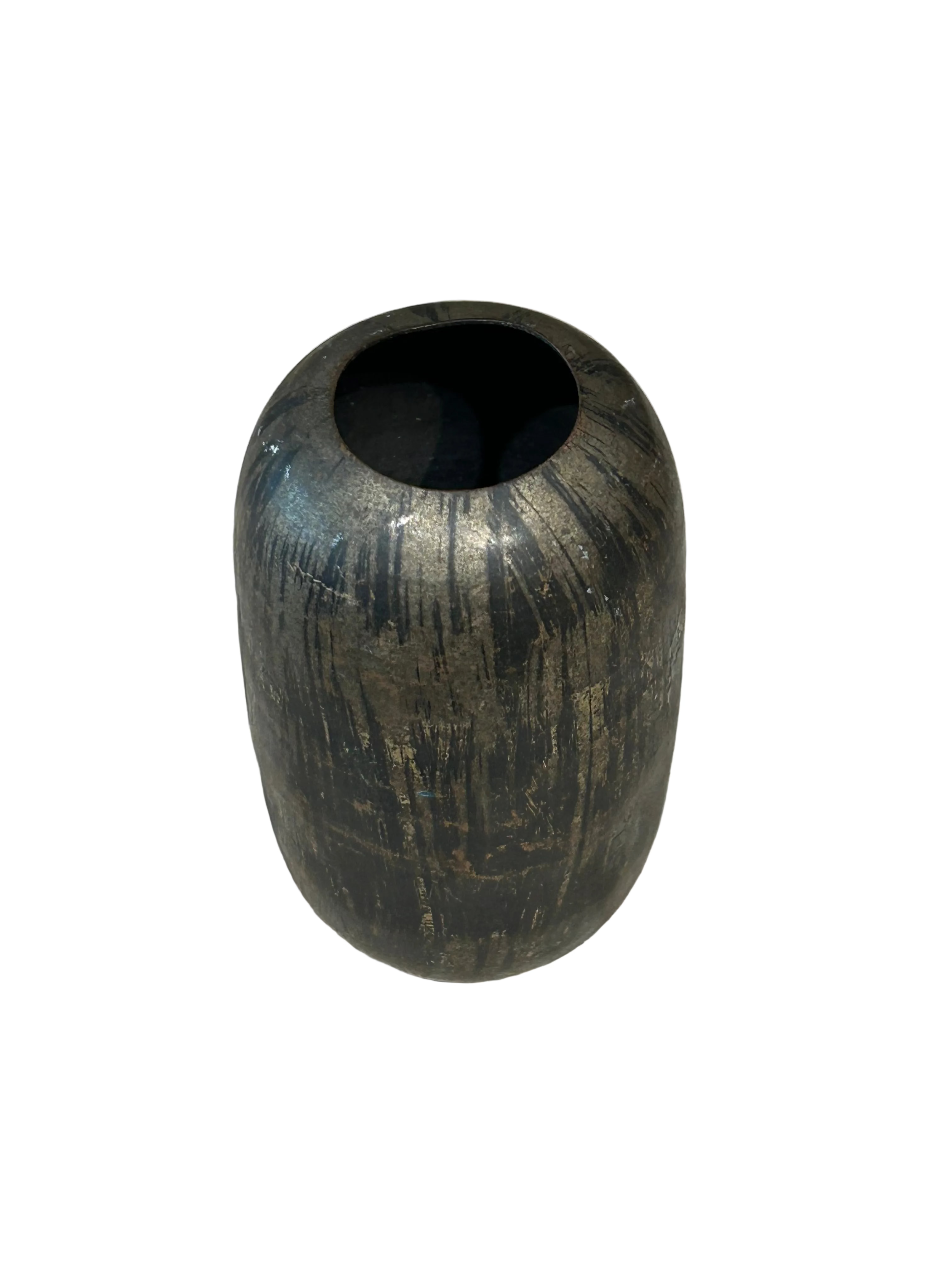 Vintage barrel-shaped brass vessel