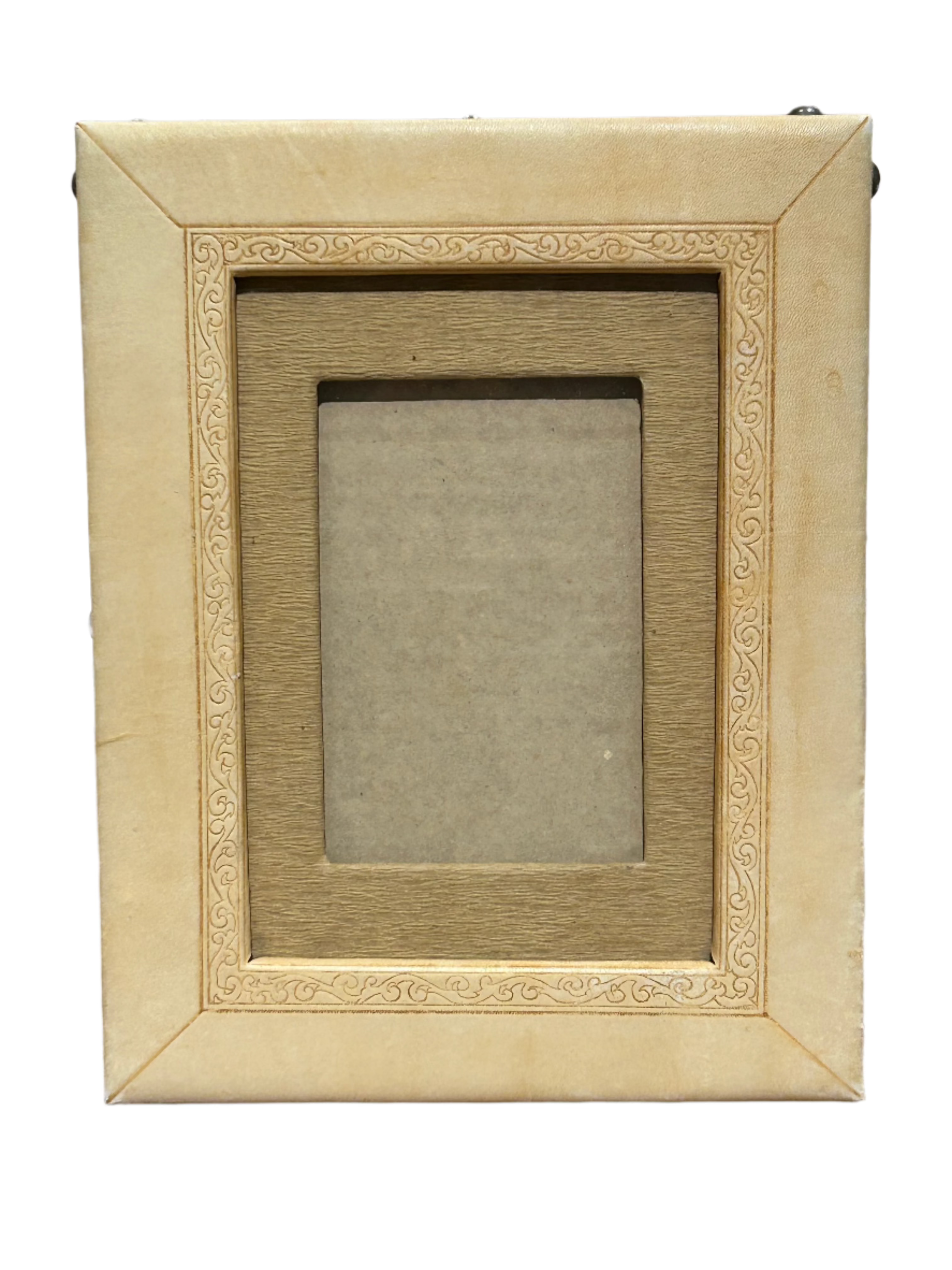 Vintage leather wrapped frame