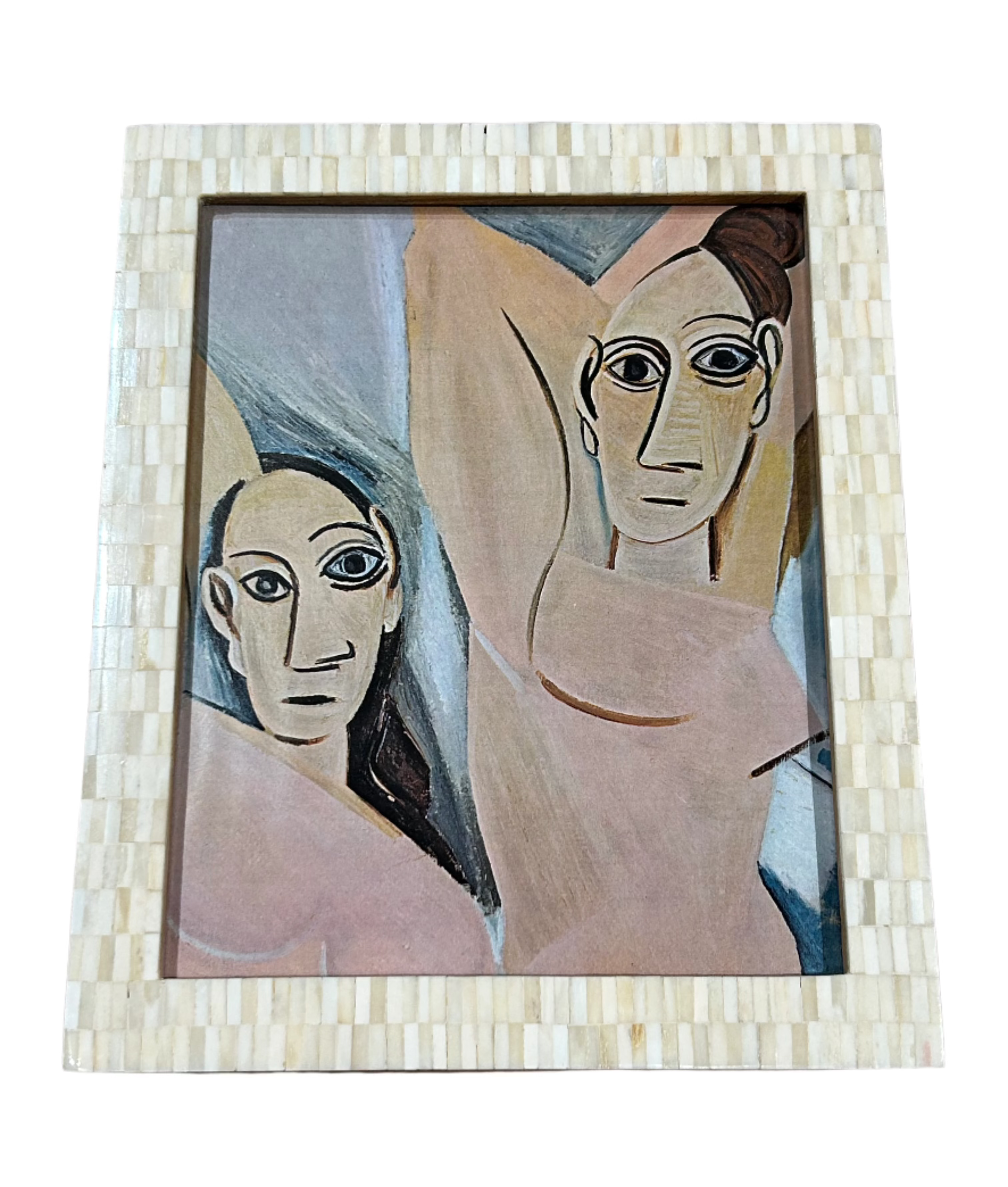 Les Demoiselles d'Avignon print in ivory frame