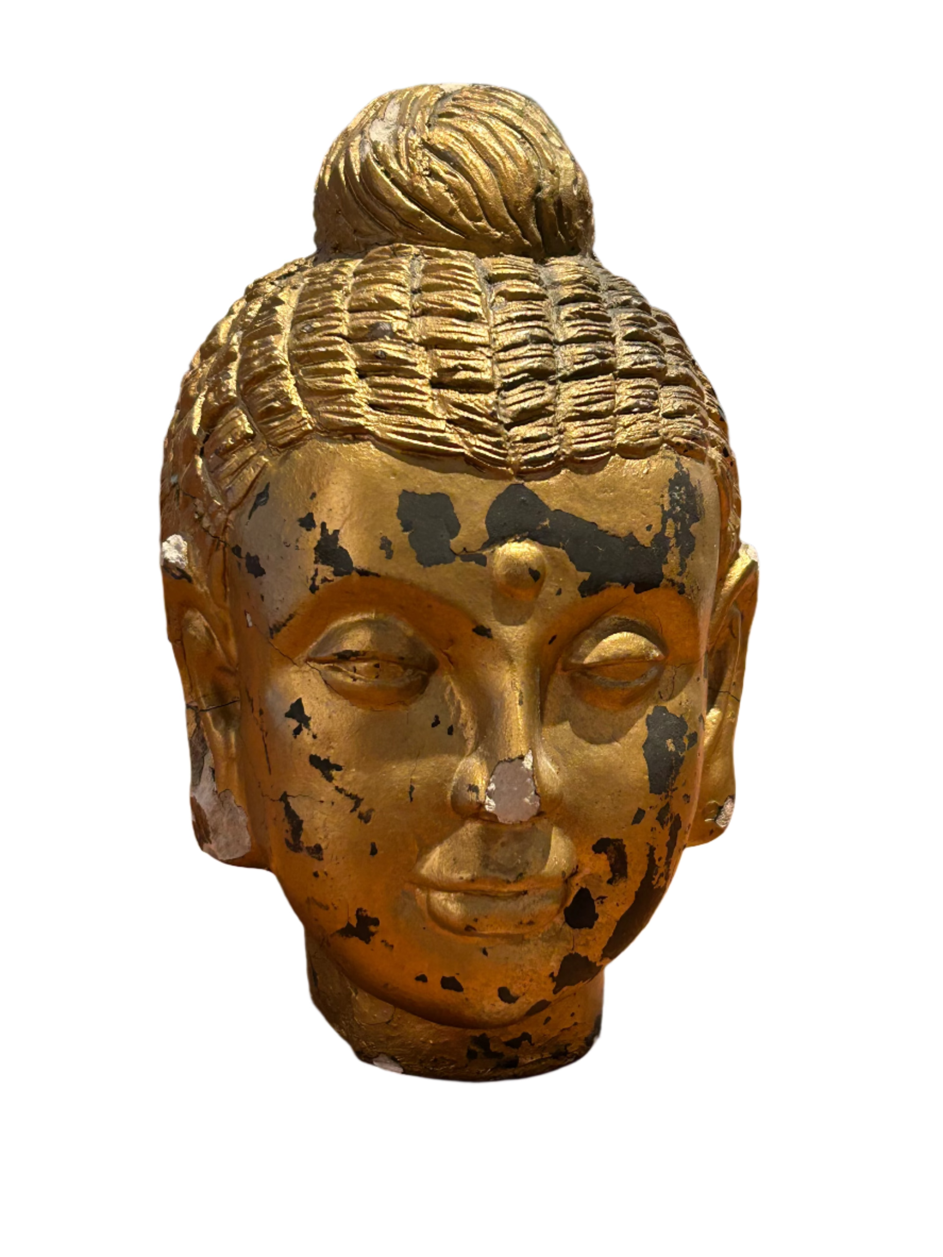 Vintage Buddha head statue