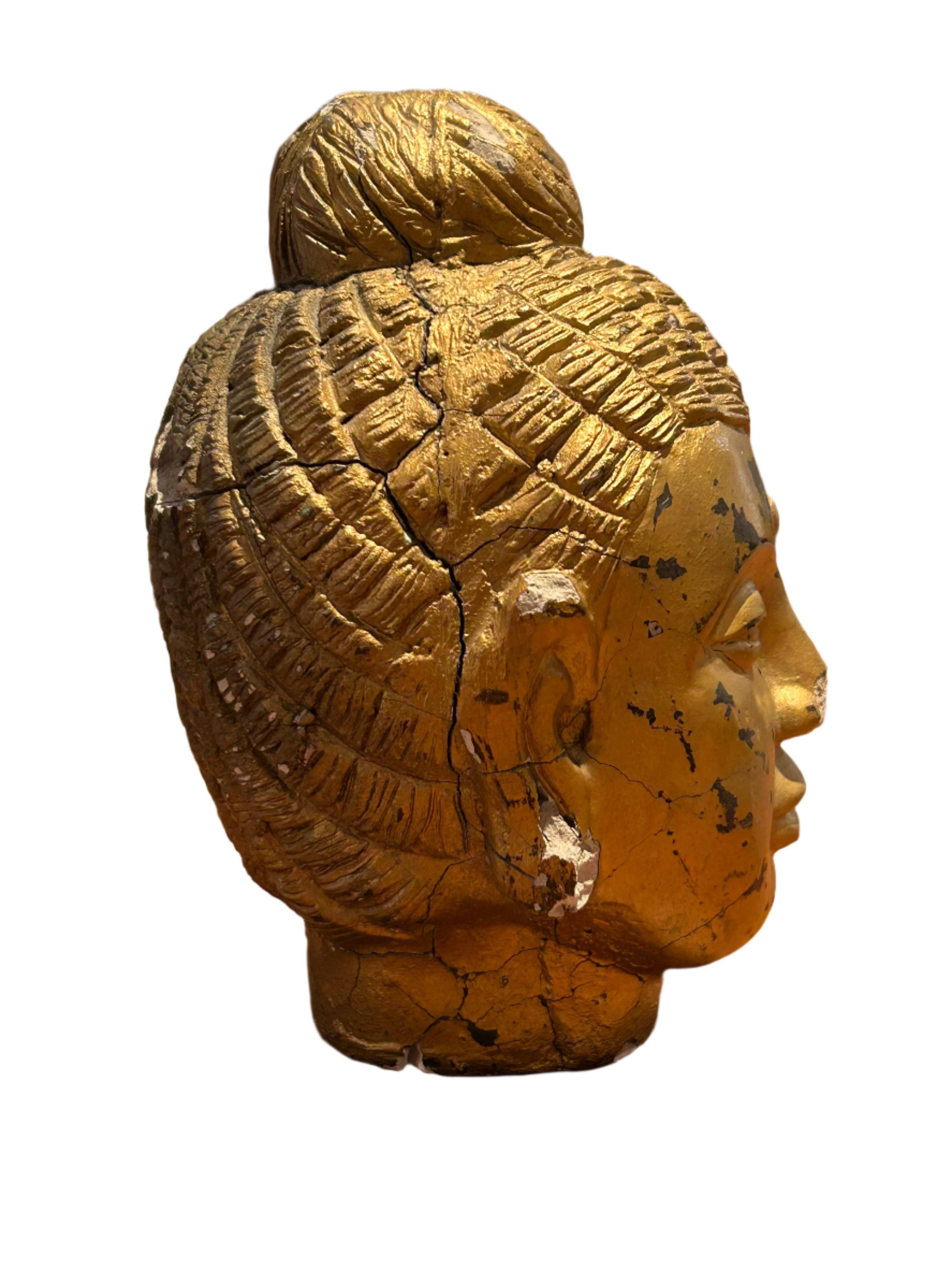 Vintage Buddha head statue