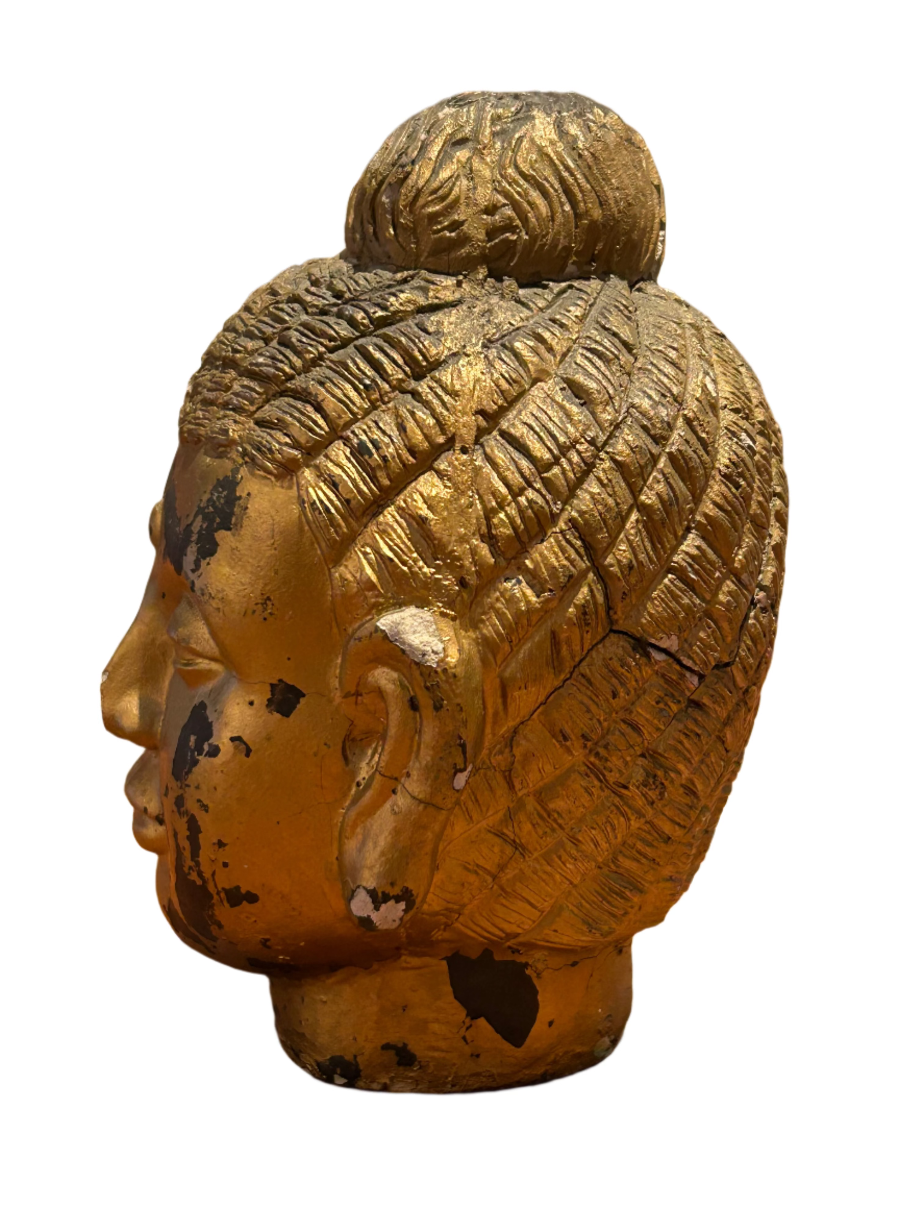 Vintage Buddha head statue