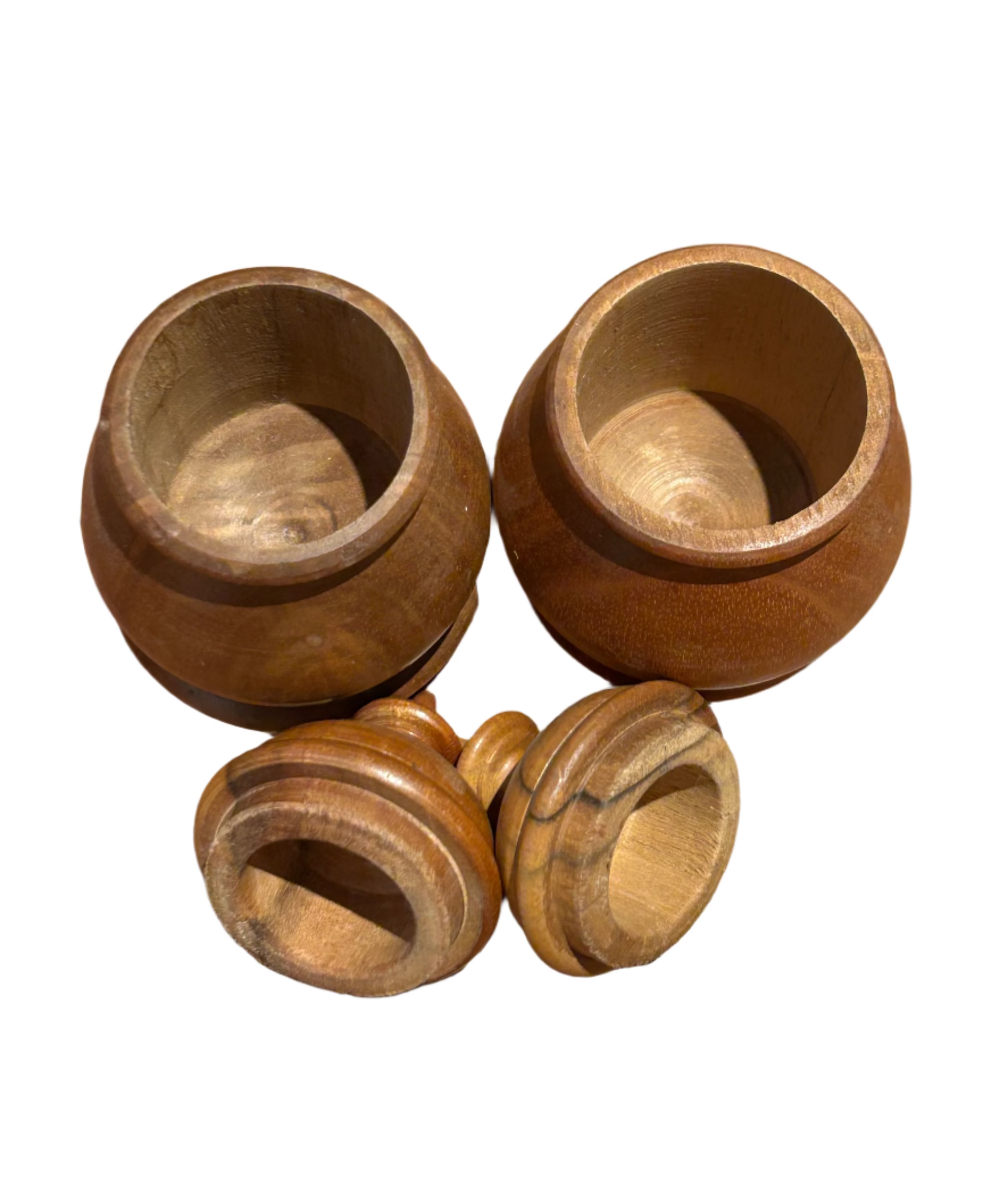 Vintage set of lidded canisters