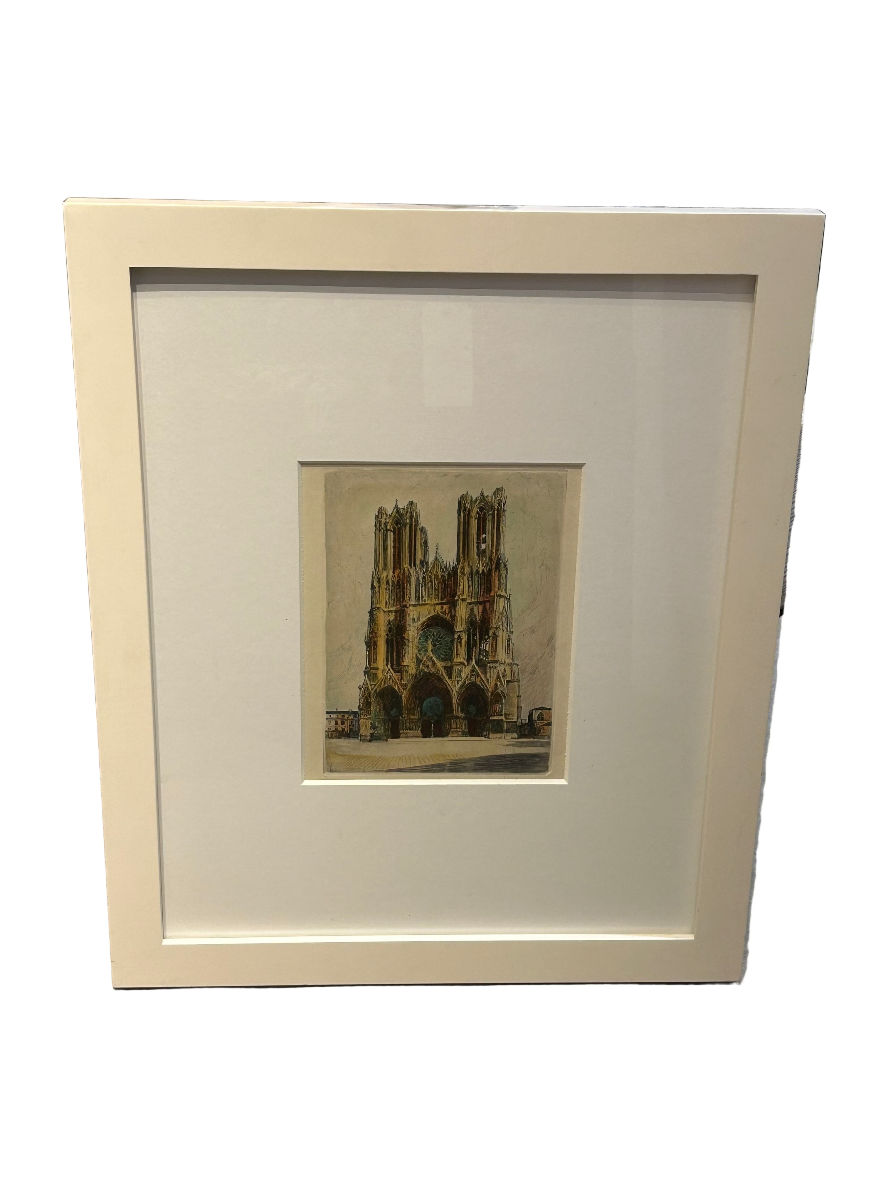 Vintage cathedral etching