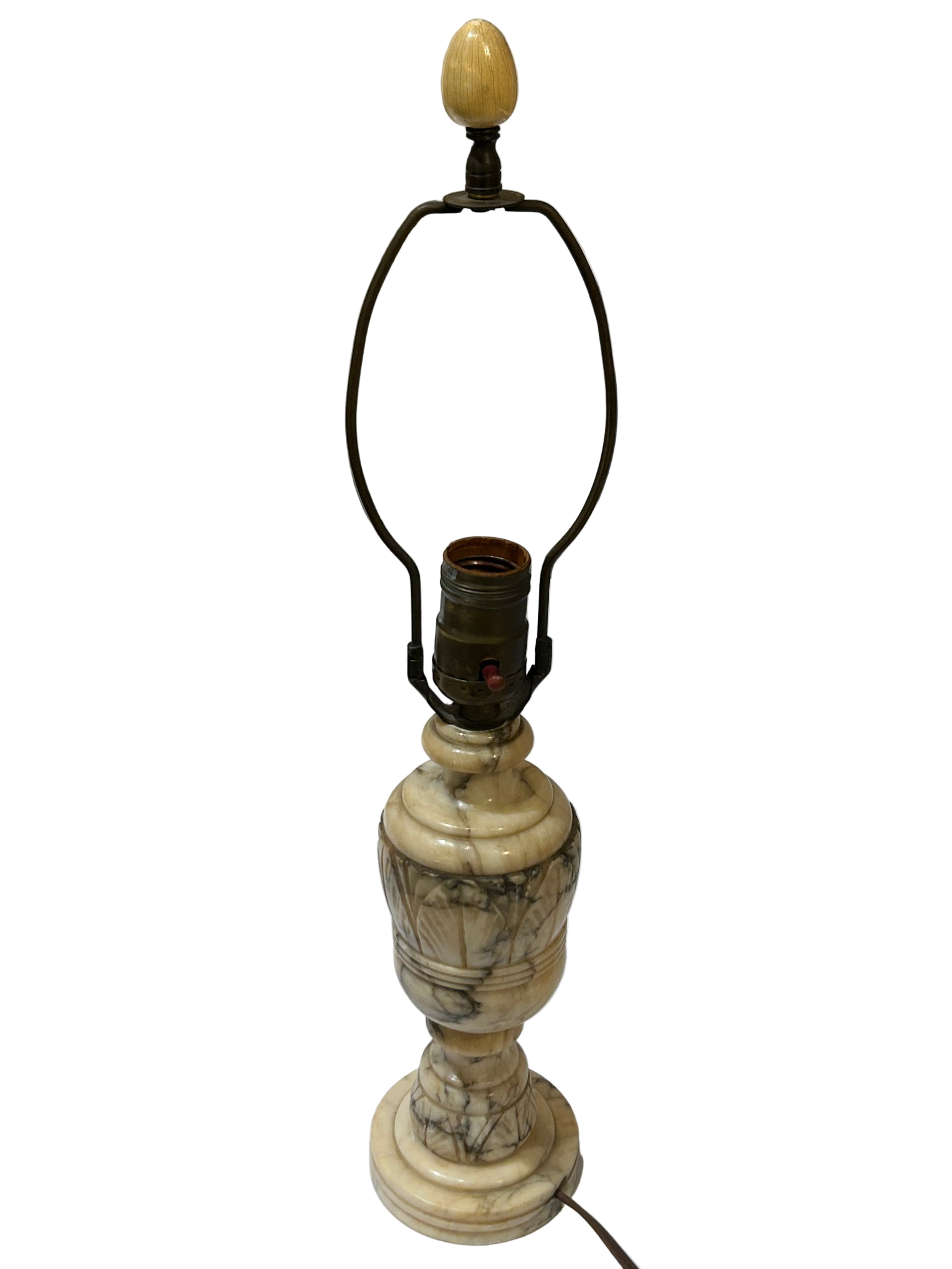 Vintage ornate marble table lamp