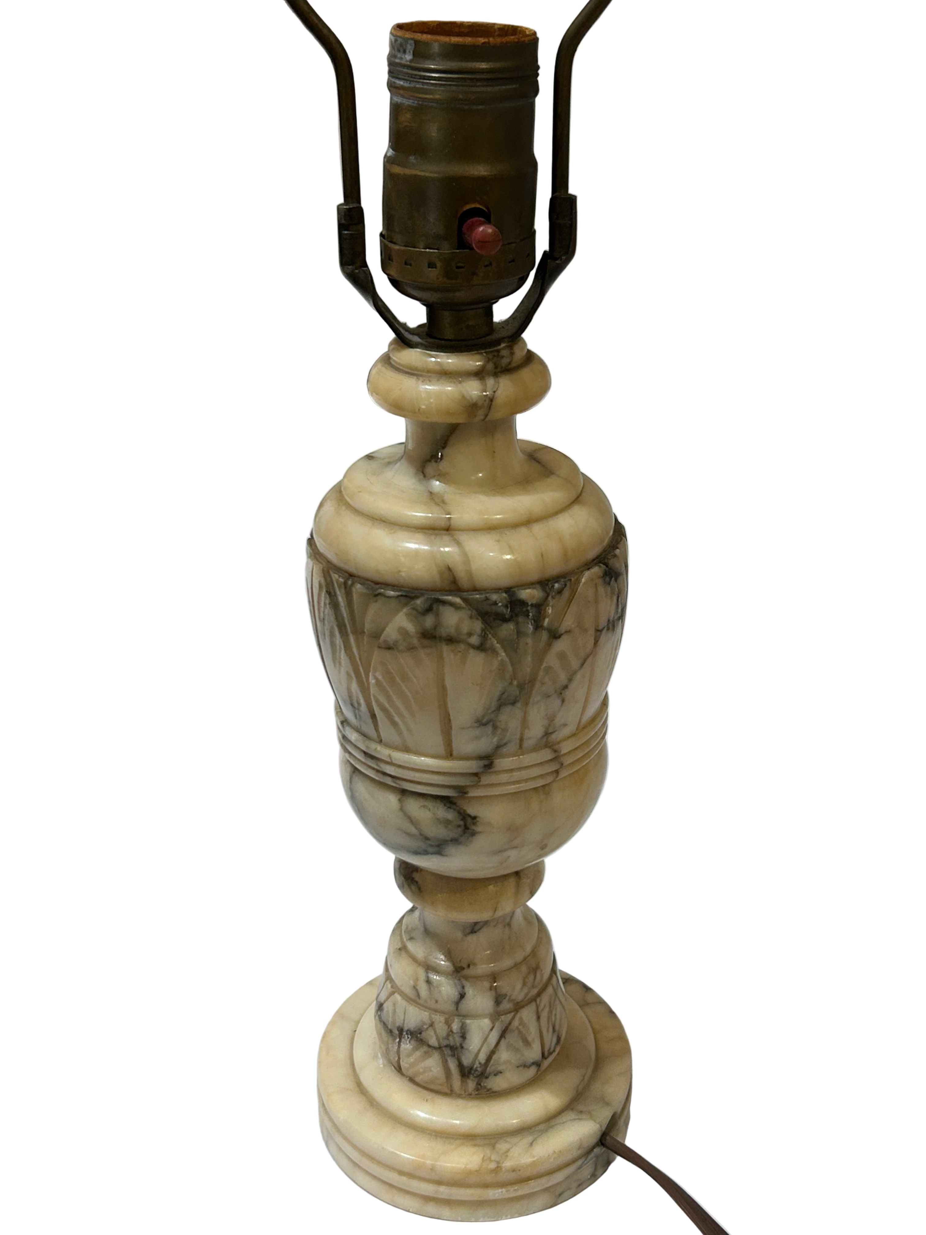 Vintage ornate marble table lamp