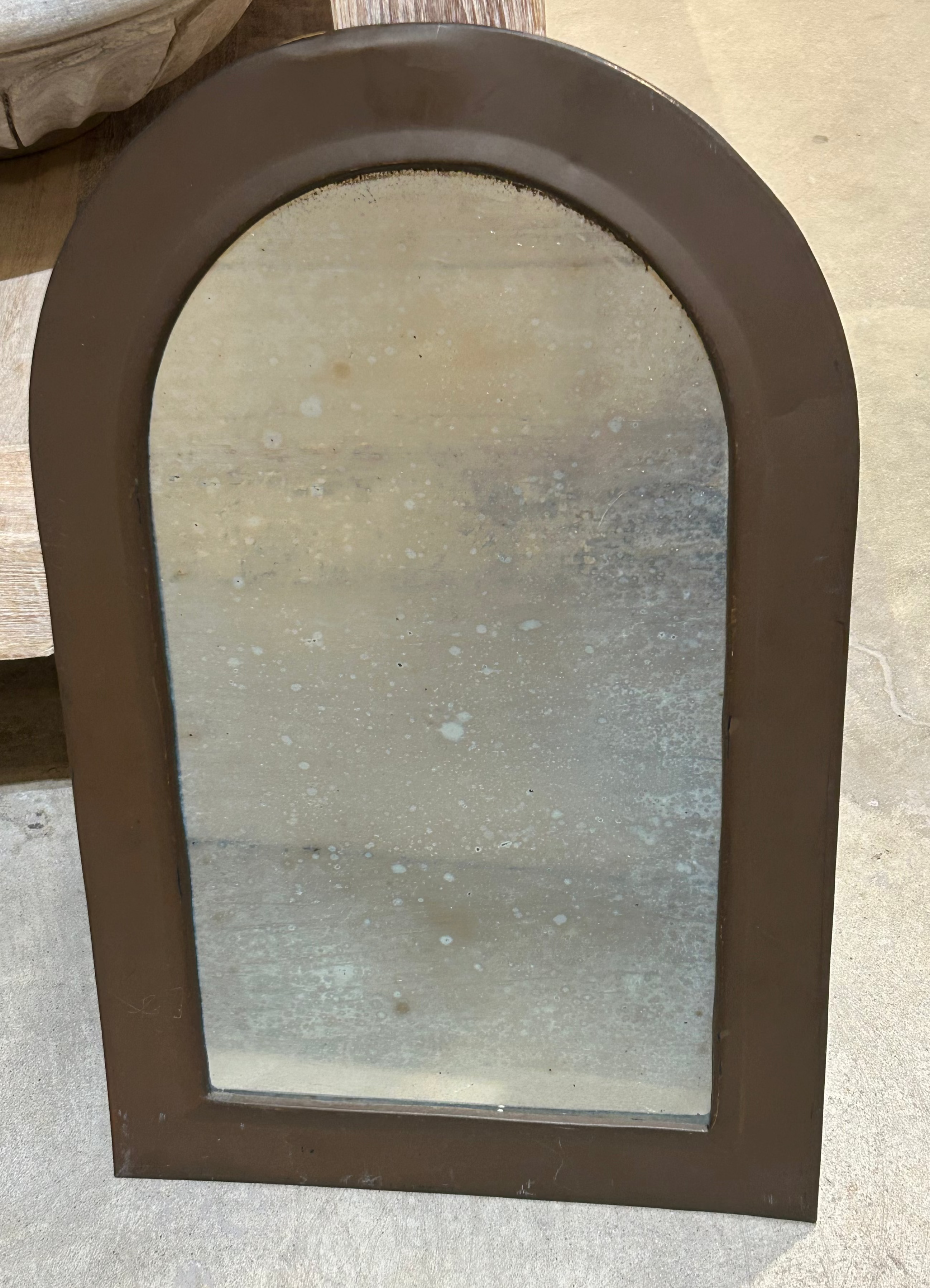 Vintage traditional brass mirror