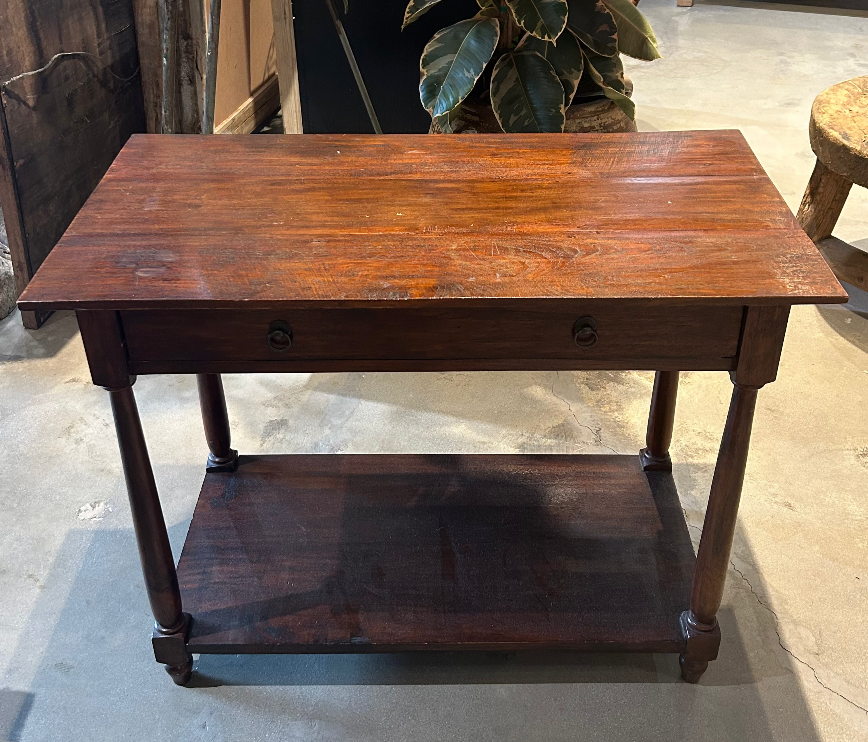 Vintage two tiered wood console