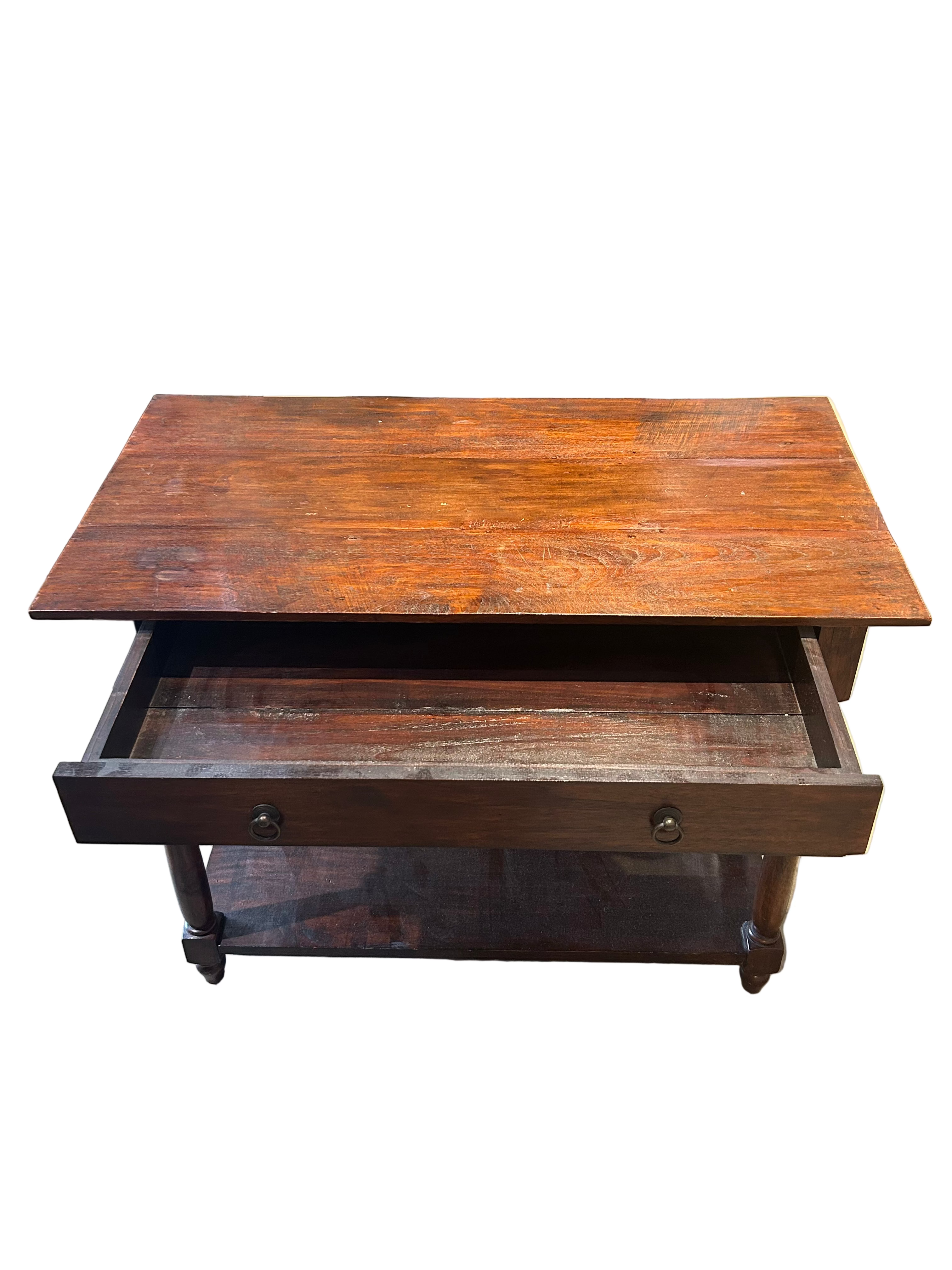 Vintage two tiered wood console