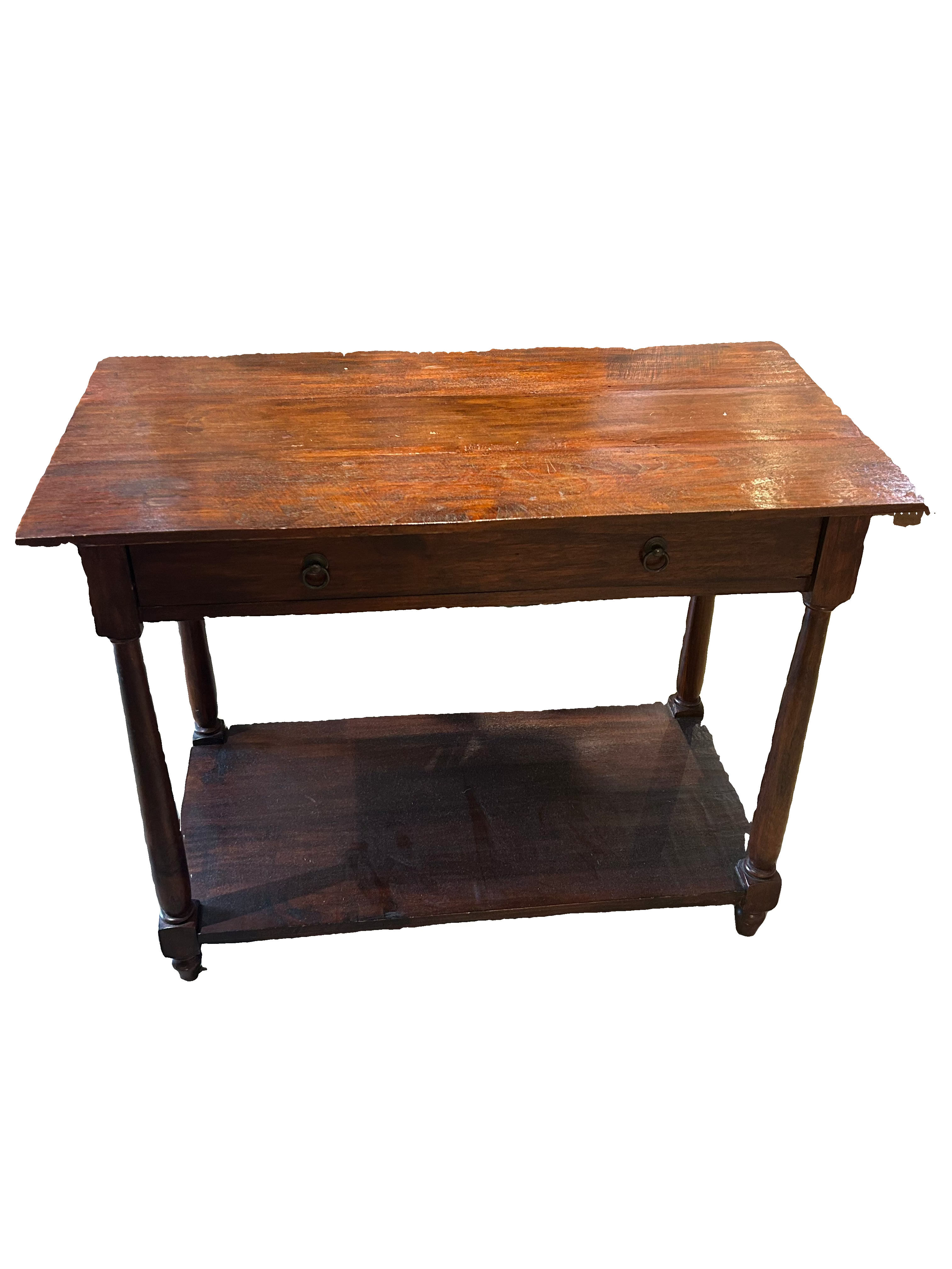 Vintage two tiered wood console