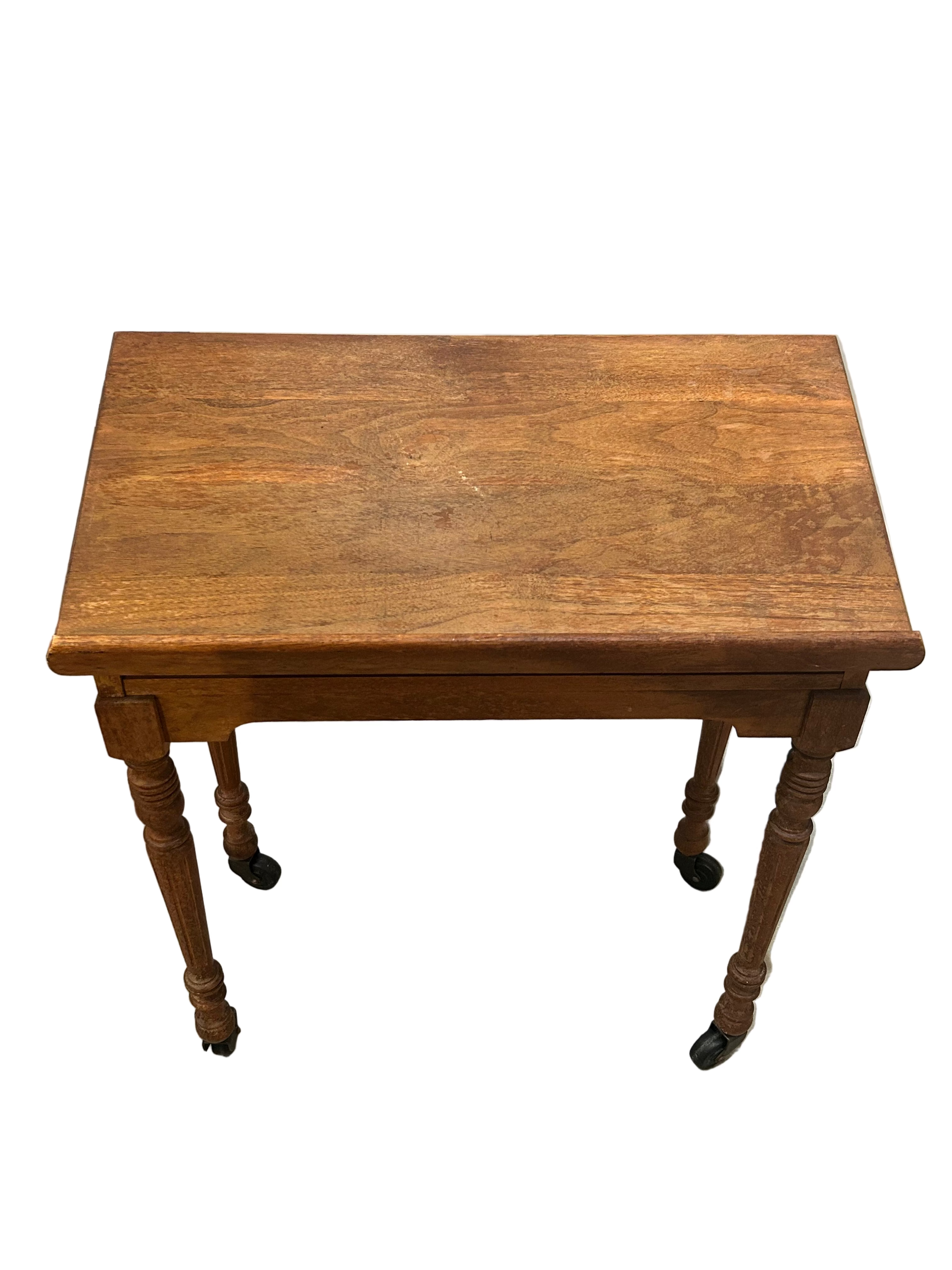 Vintage wood desk/stand on wheels