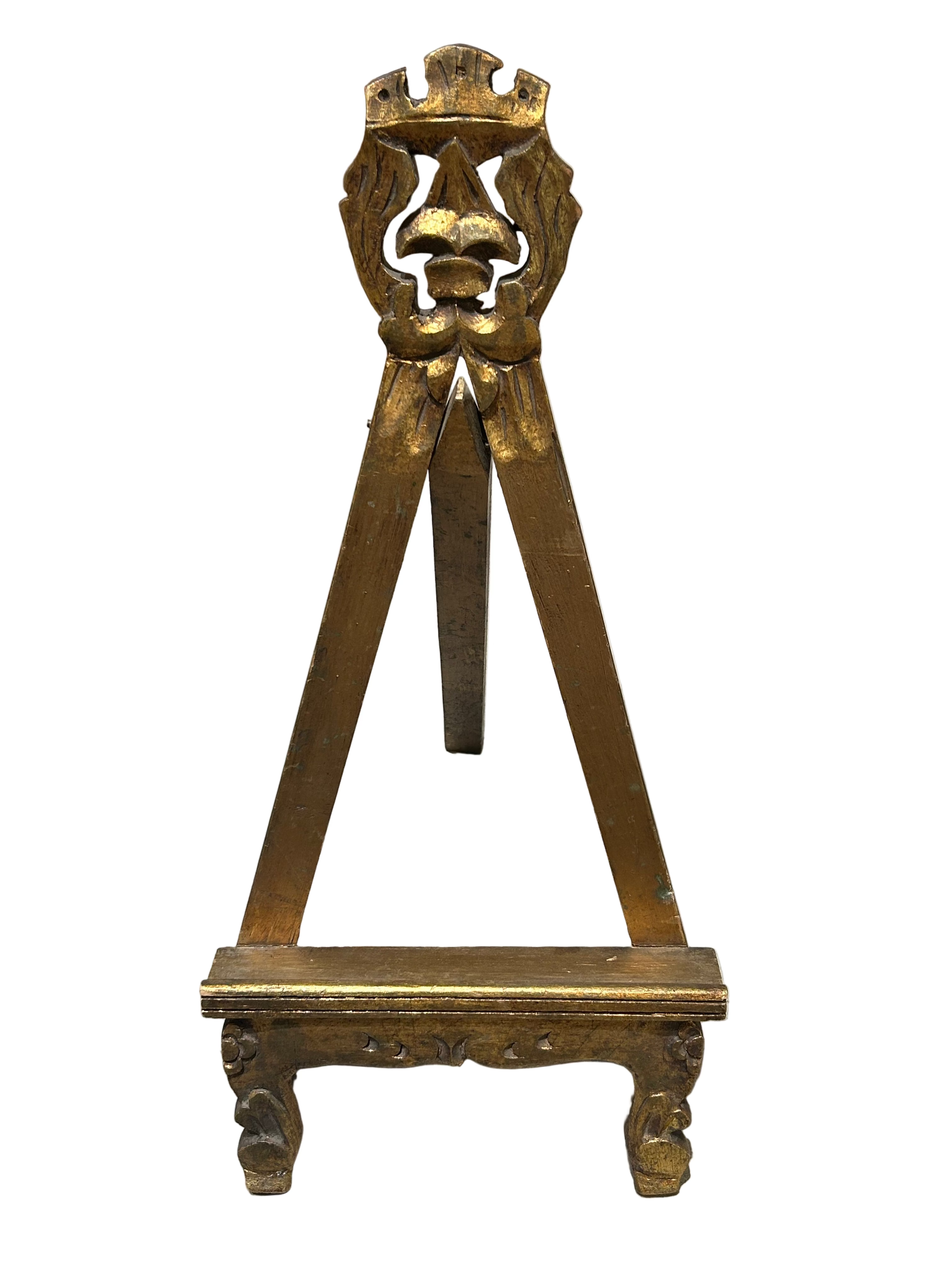 Vintage hollywood regency gilt easel