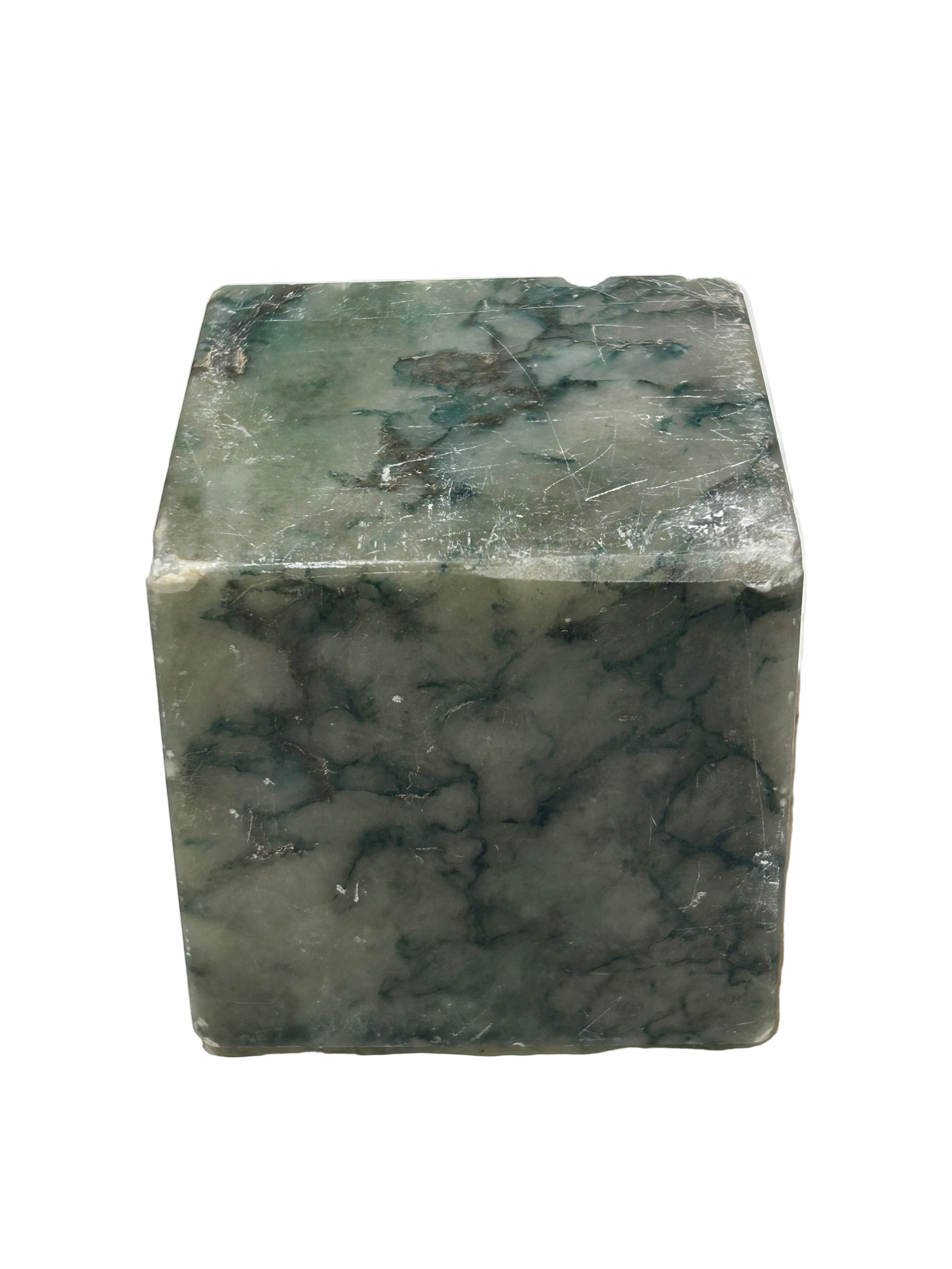 Vintage alabaster cube