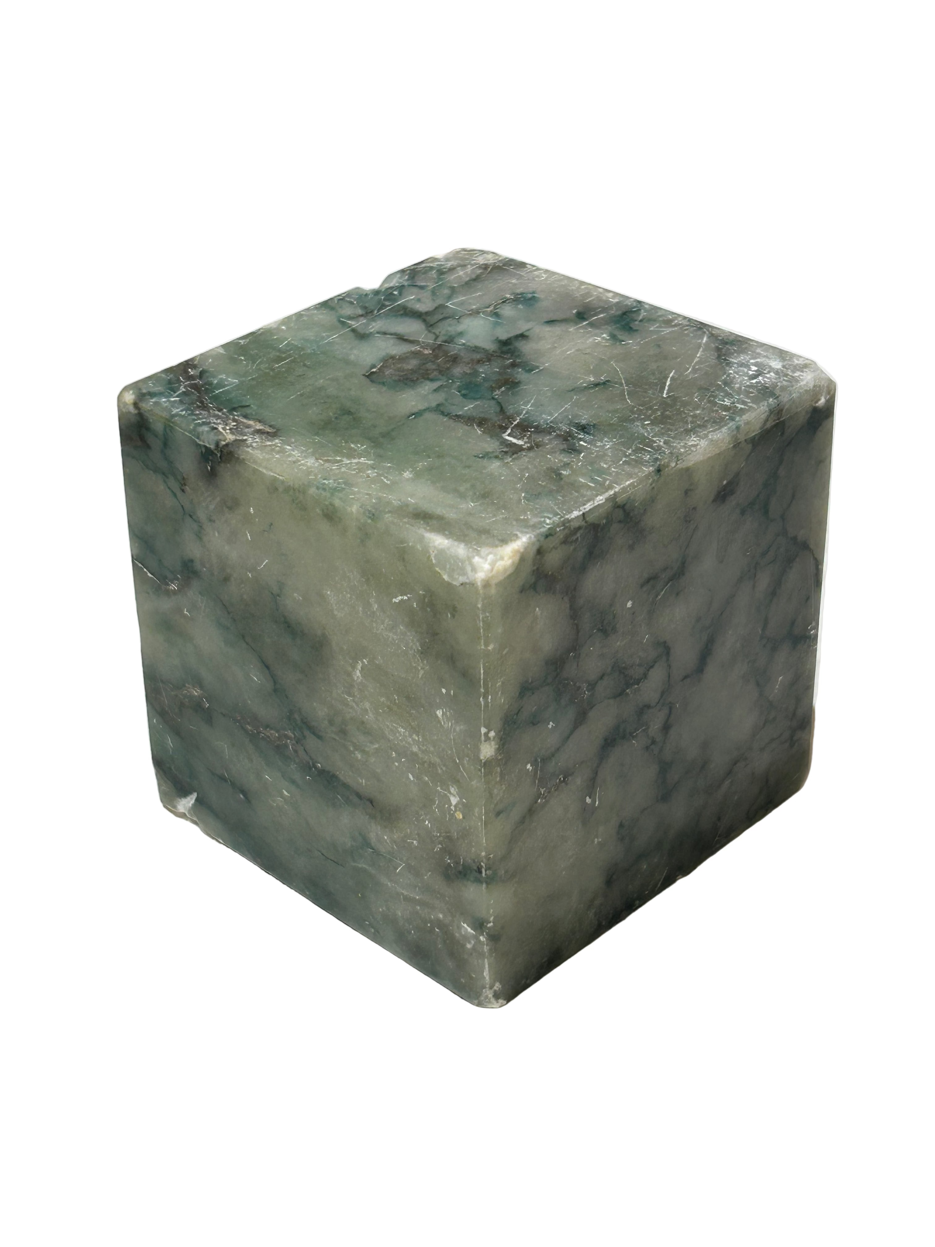 Vintage alabaster cube