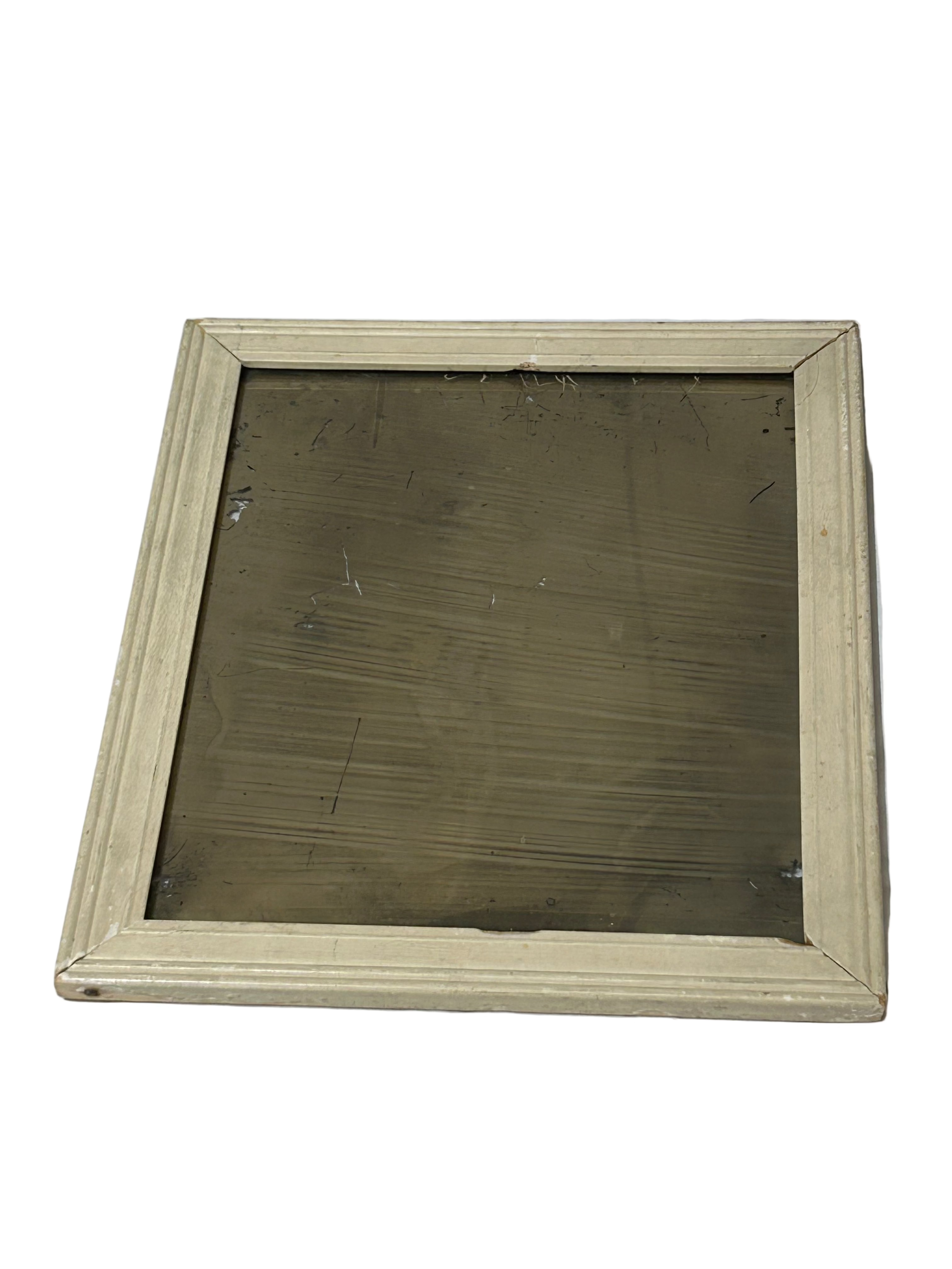 Vintage mirror in white frame