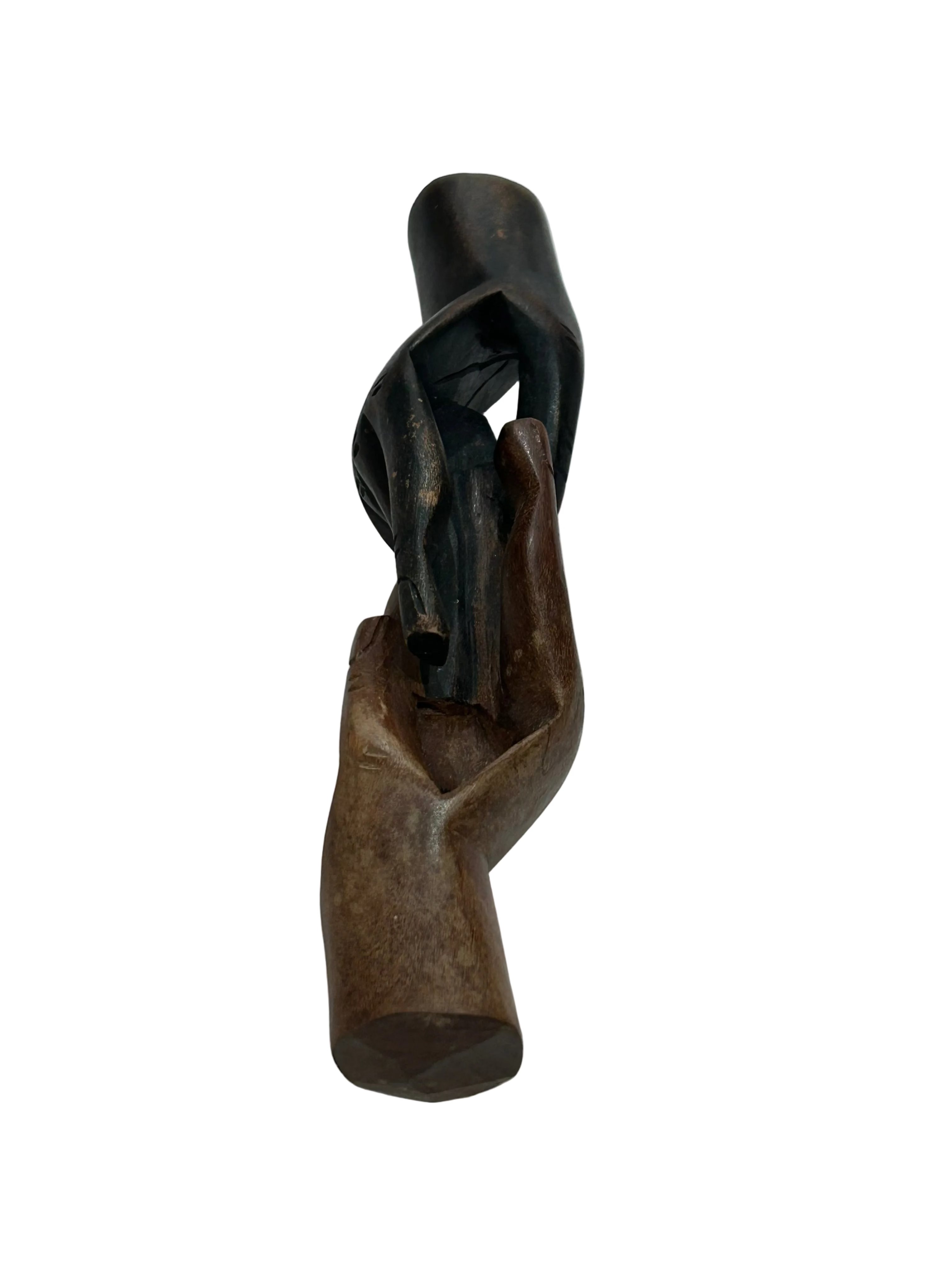 Vintage two hands intertwined sculpture