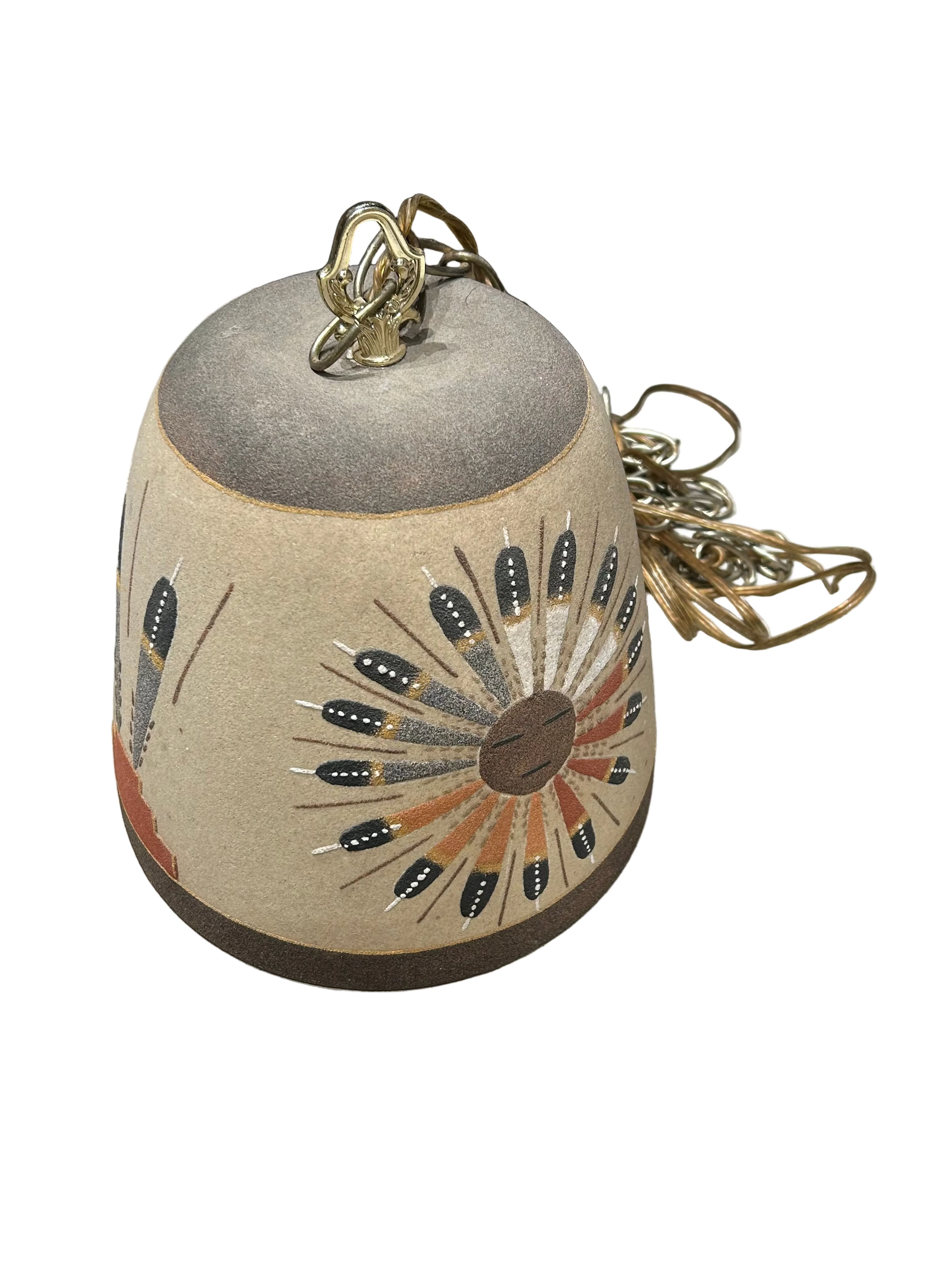 Vintage hand painted ceramic chandelier