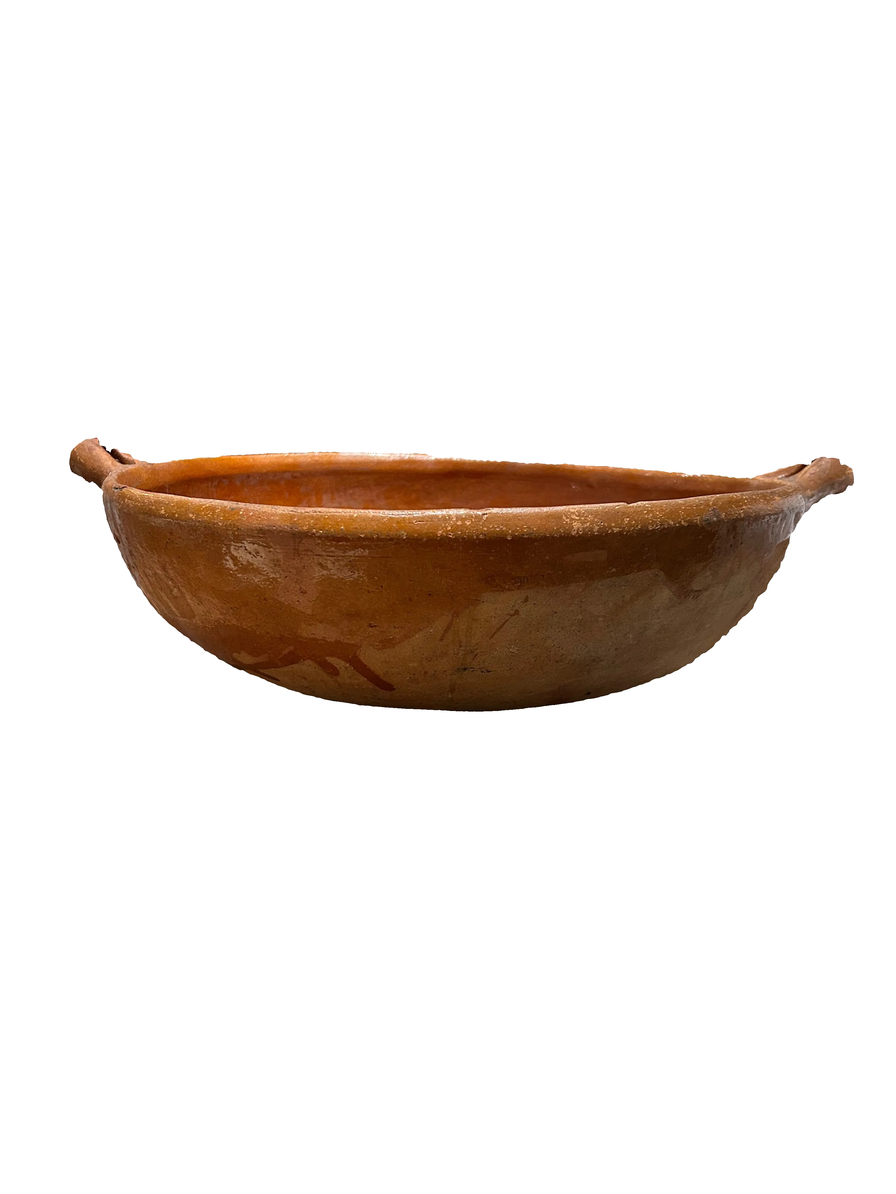 Vintage Mexican redware clay bowl