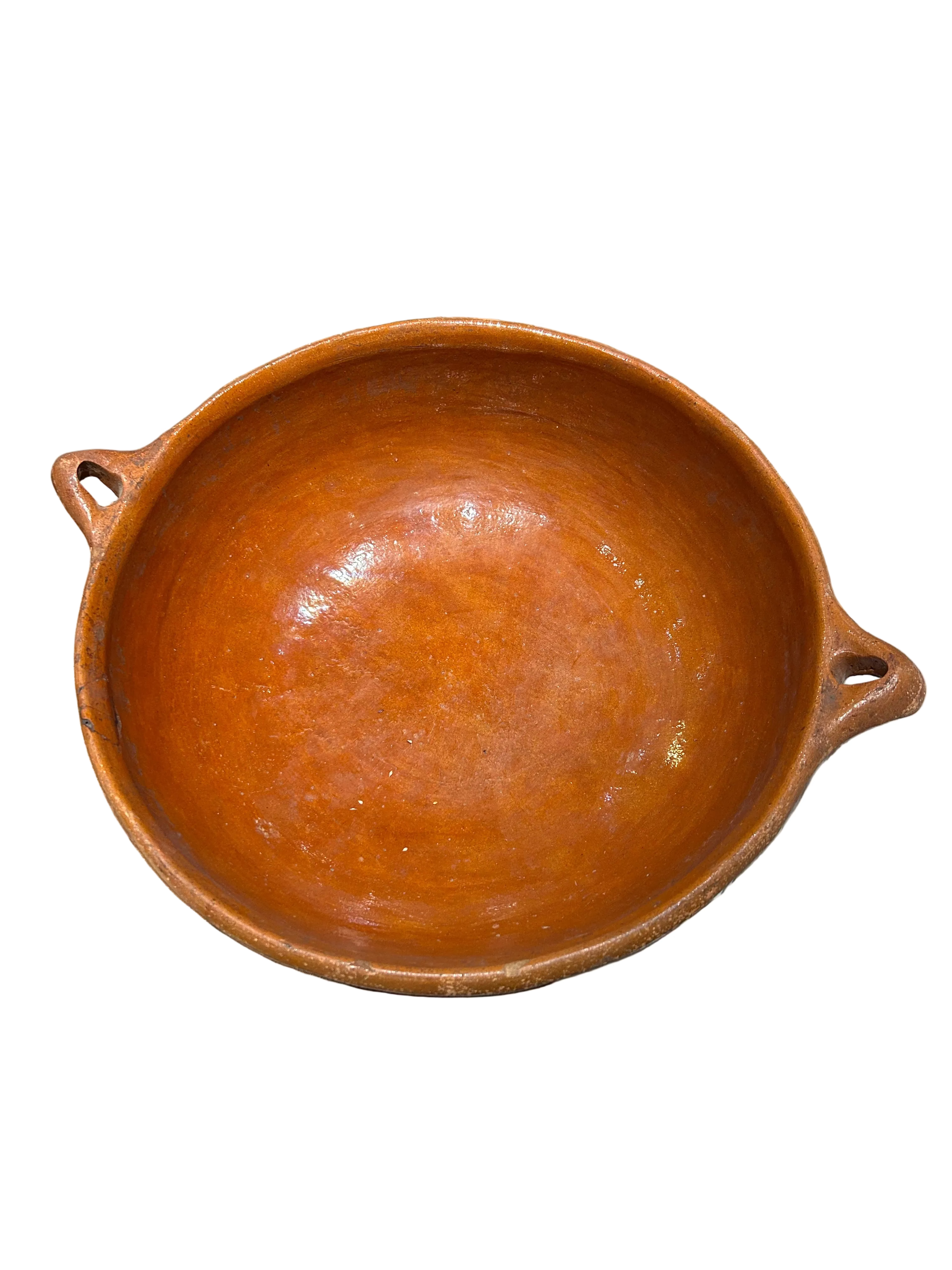 Vintage Mexican redware clay bowl