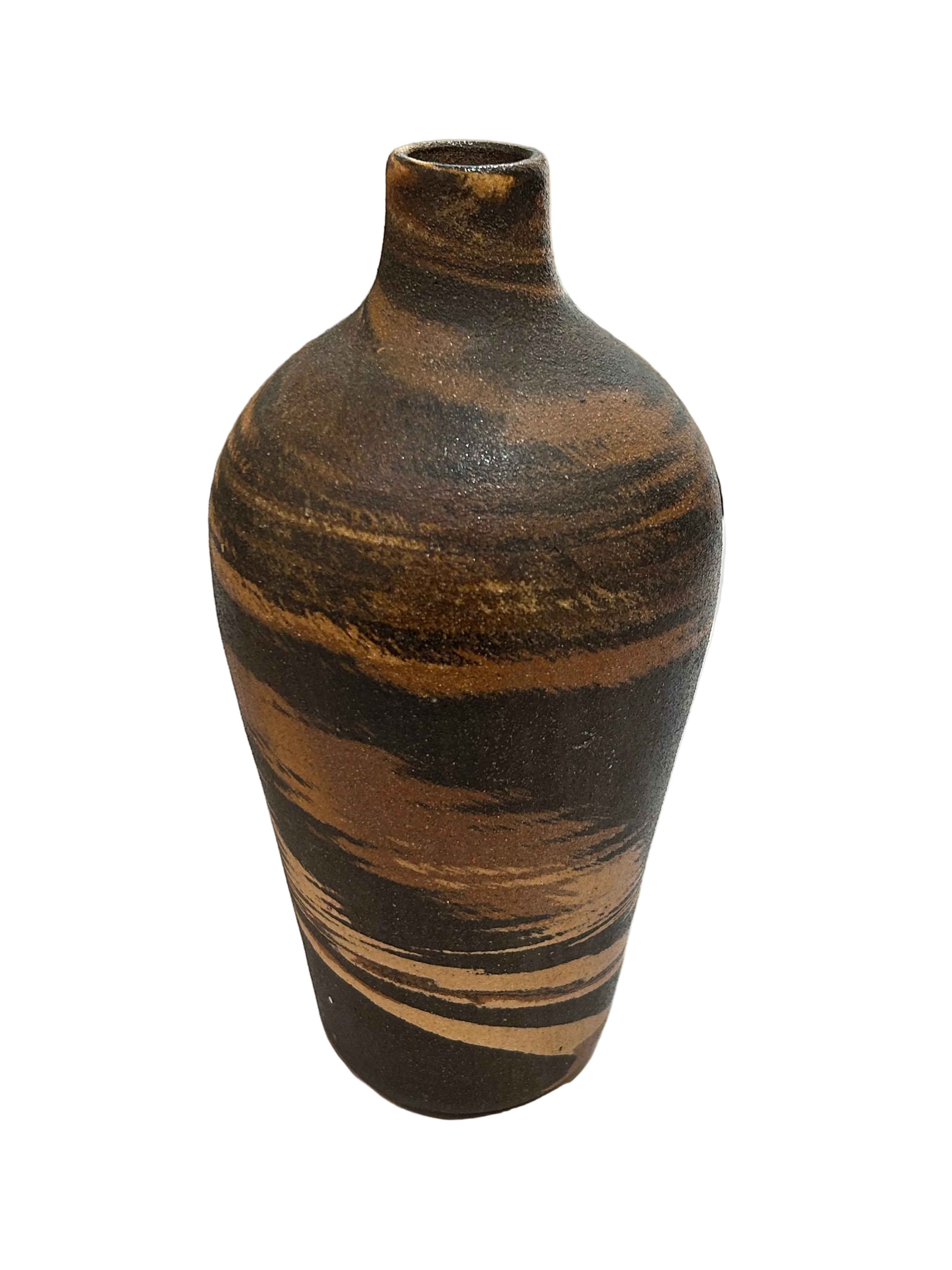 Brown Swirled Textured Vase