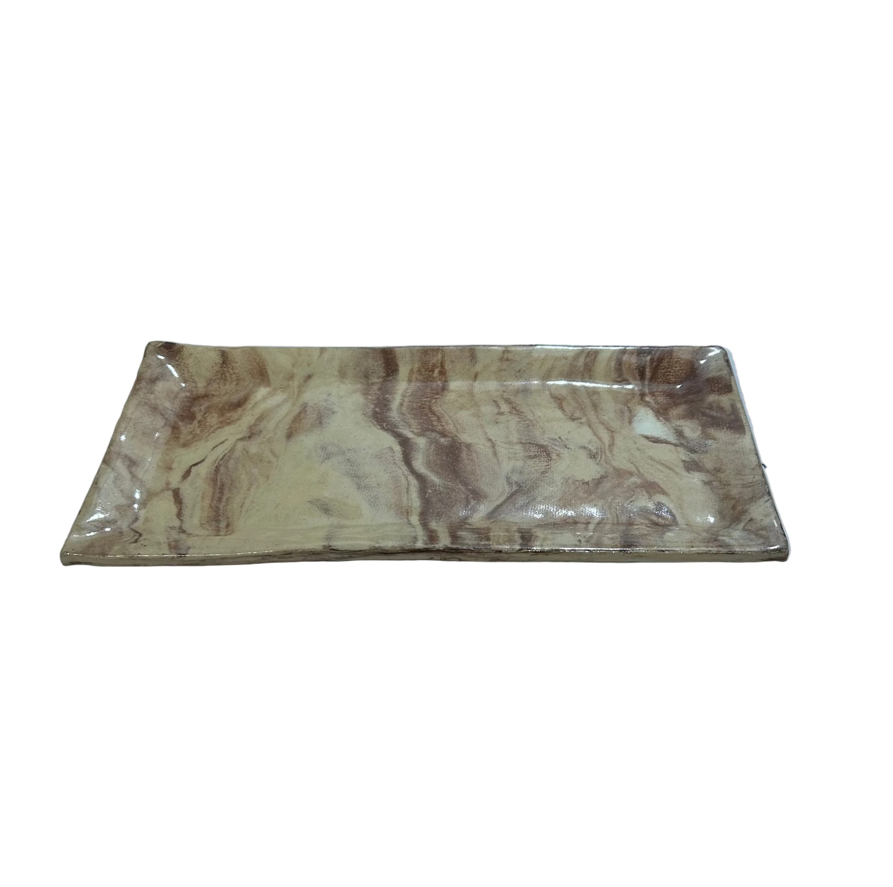 Vintage marbleized ceramic tray