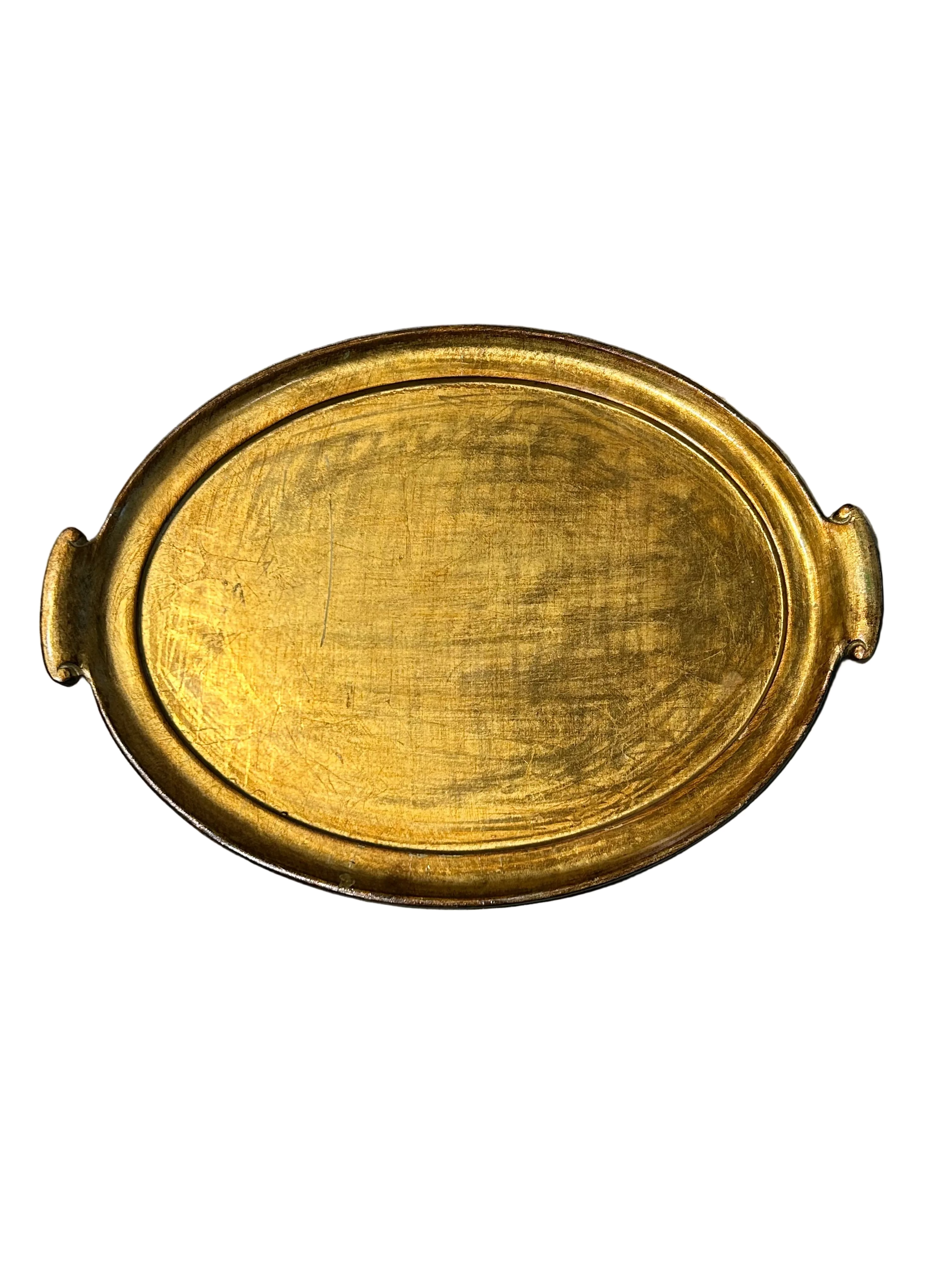 Vintage Italian Florentine oval tray