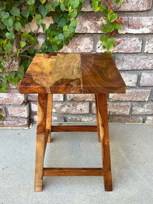 Vintage solid wood accent table