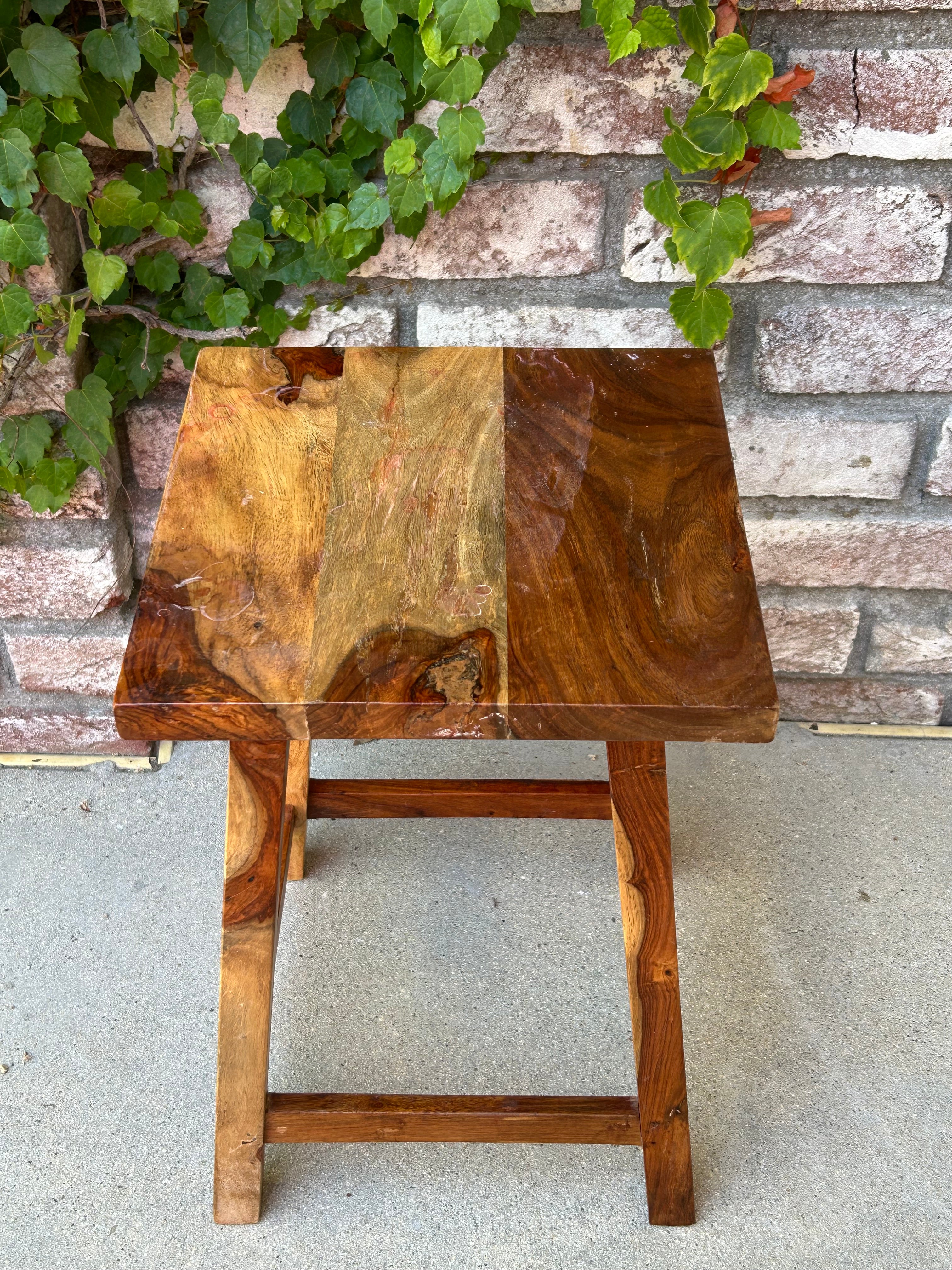 Vintage solid wood accent table