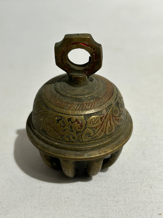 Vintage brass ornate claw bell