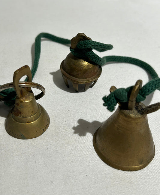 Vintage string of brass bells