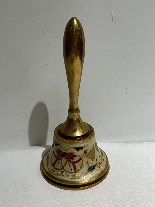 Vintage brass Christmas hand bell