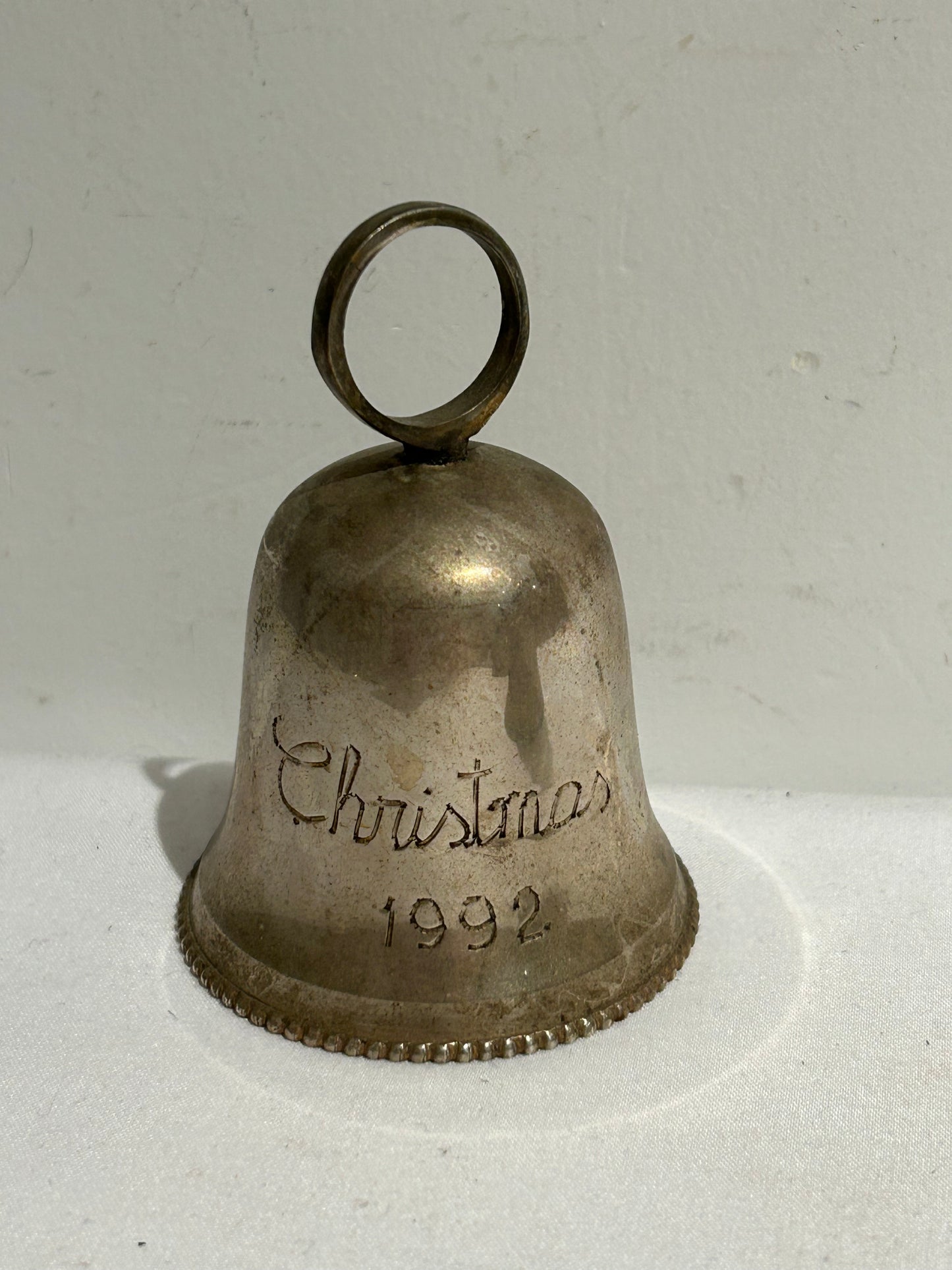 Vintage silver plate Christmas bell