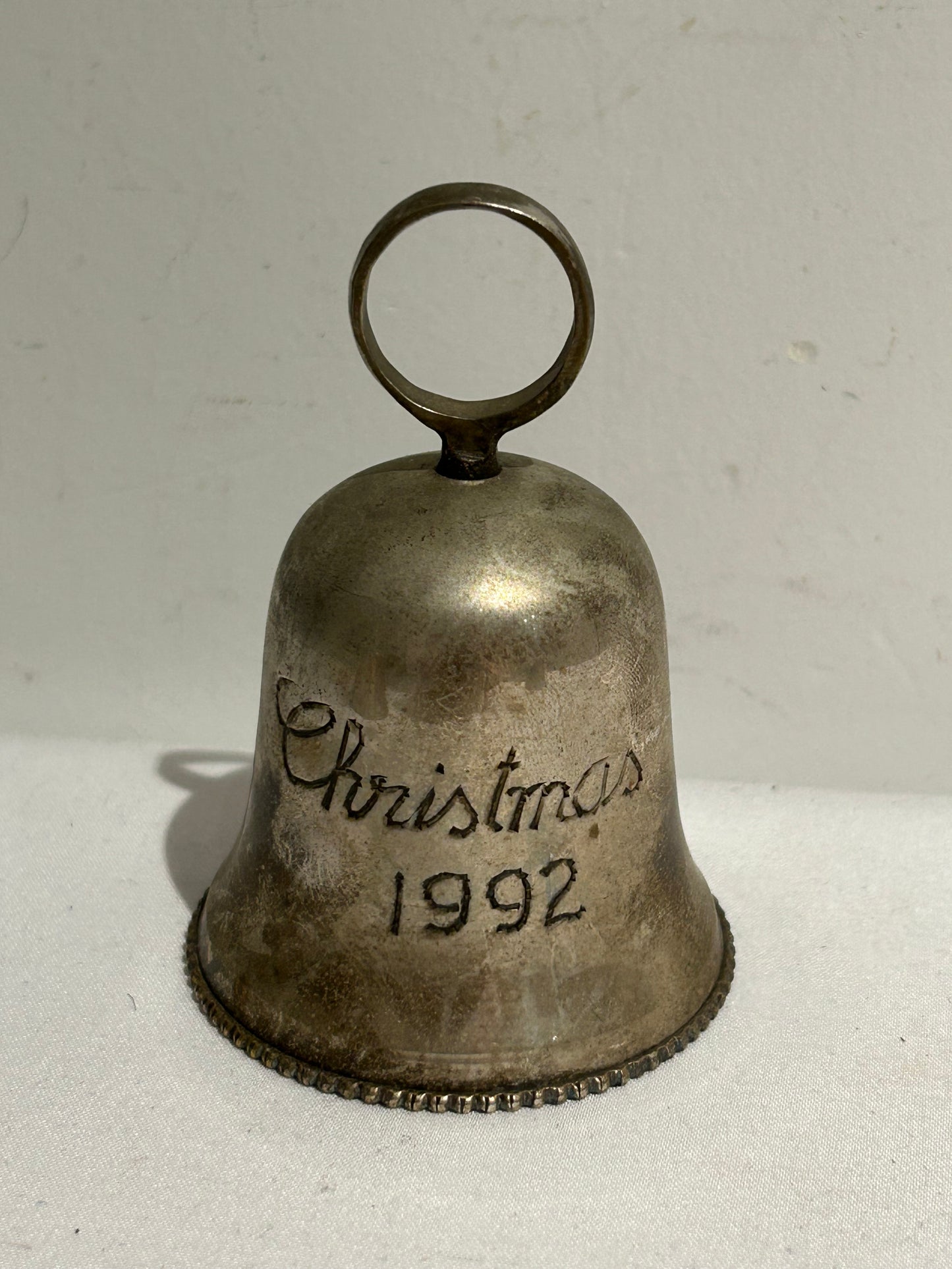 Vintage silver plate Christmas bell