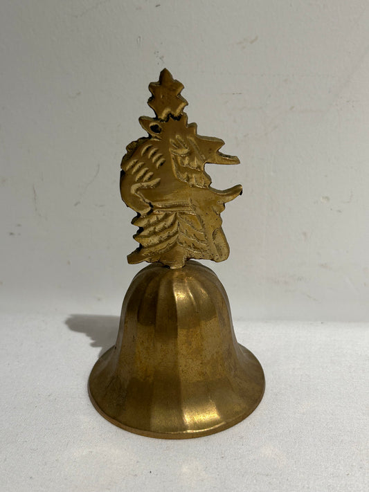 Vintage brass Christmas tree bell