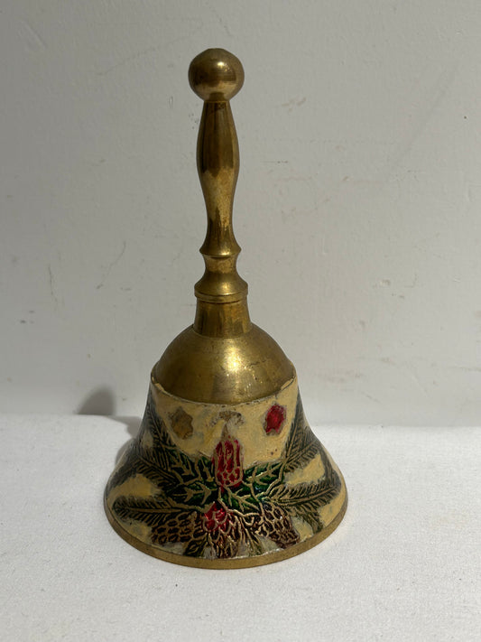 Vintage brass Christmas hand bell