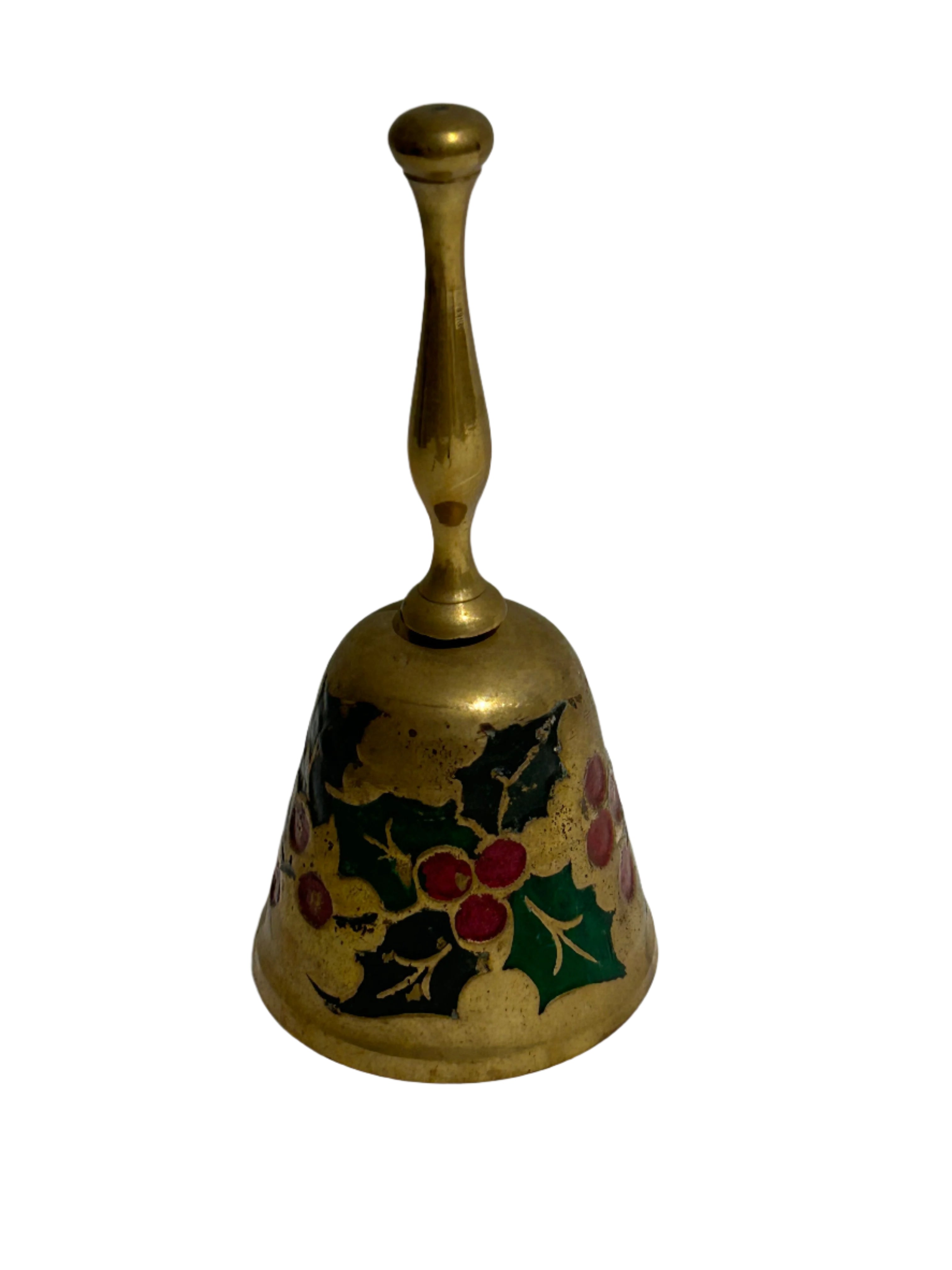 Vintage brass Christmas hand bell