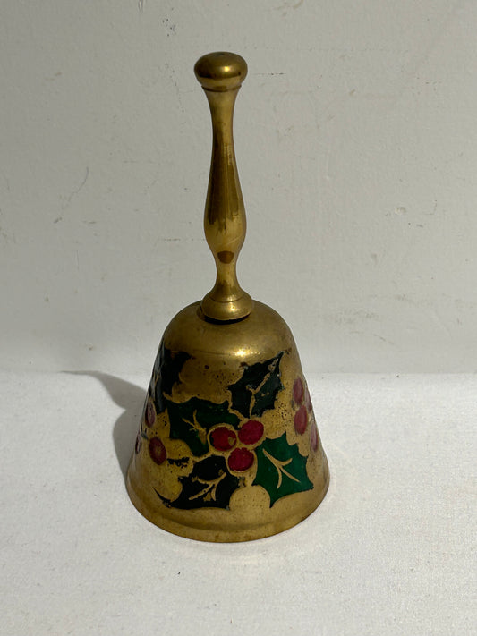 Vintage brass Christmas hand bell