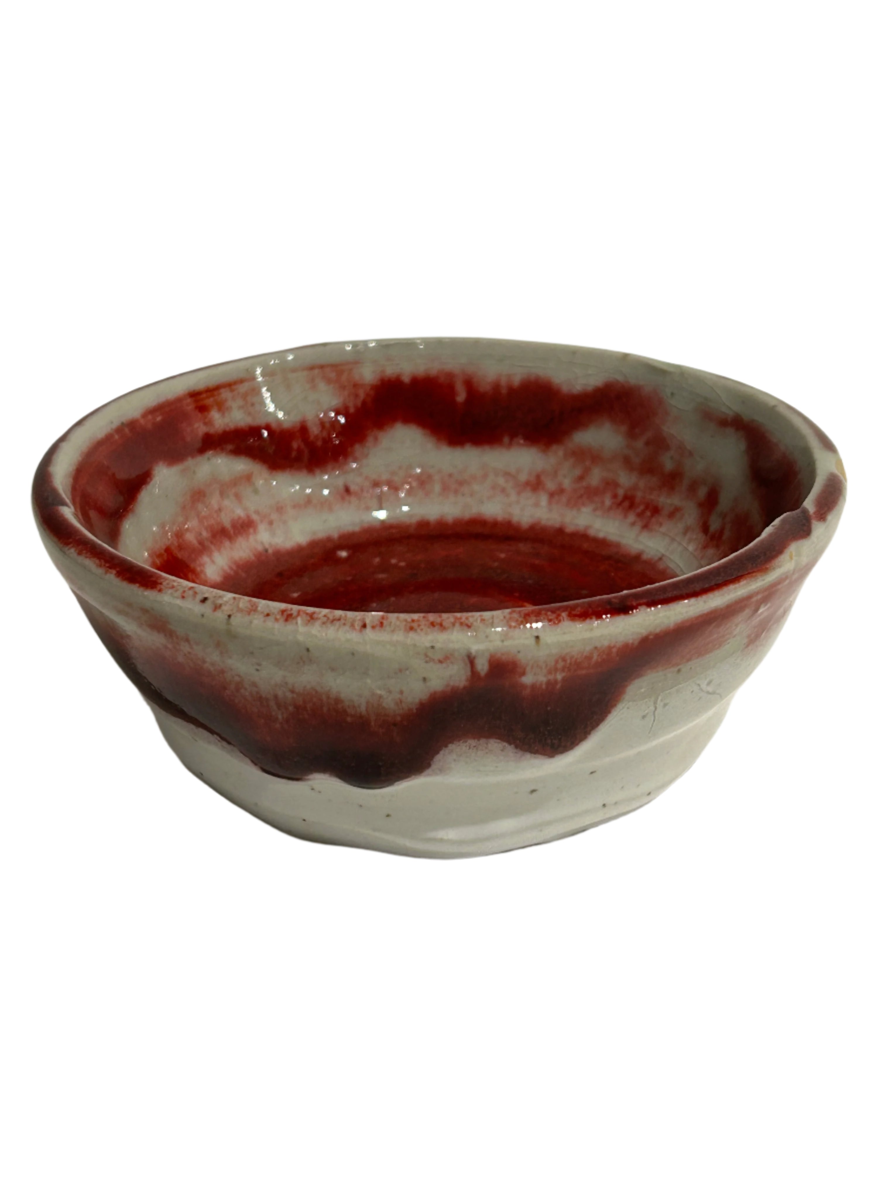 Vintage red ceramic bowl