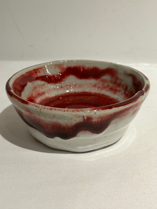 Vintage red ceramic bowl