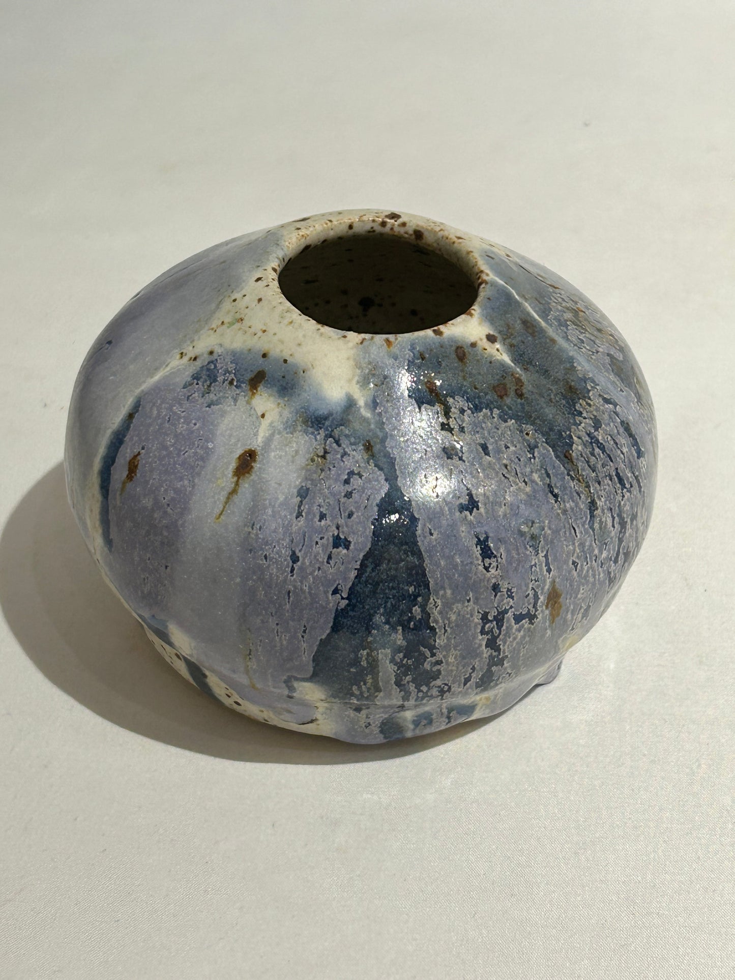 Vintage blue pottery vessel